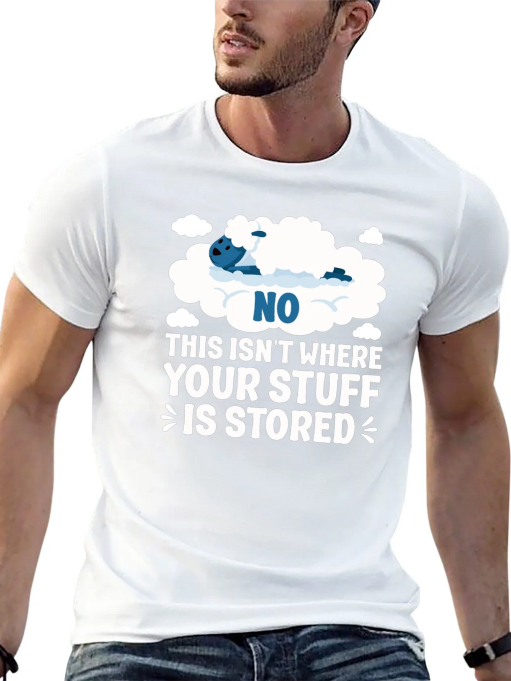 Funny Cloud Storage T-Shirt - Your Stuff Novelty Tee product image 10