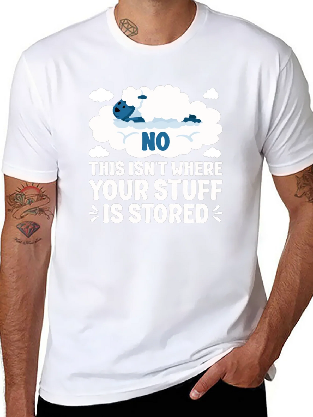 Funny Cloud Storage T-Shirt - Your Stuff Novelty Tee product image 6