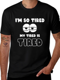 Im So Tired Graphic T-Shirt - Black Cotton Blend product image 1