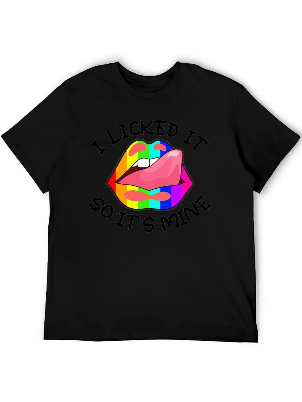 I Licked It Lips Graphic Tee product image 5