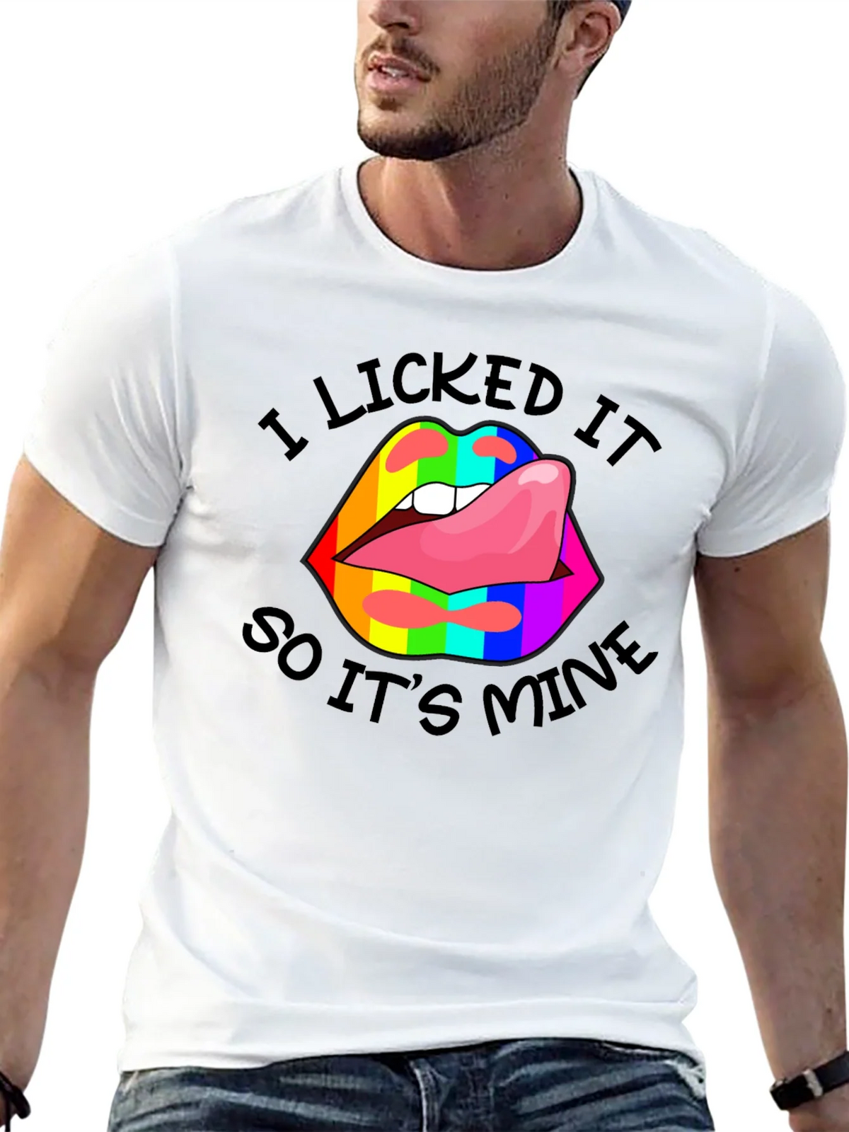 I Licked It Lips Graphic Tee product image 12