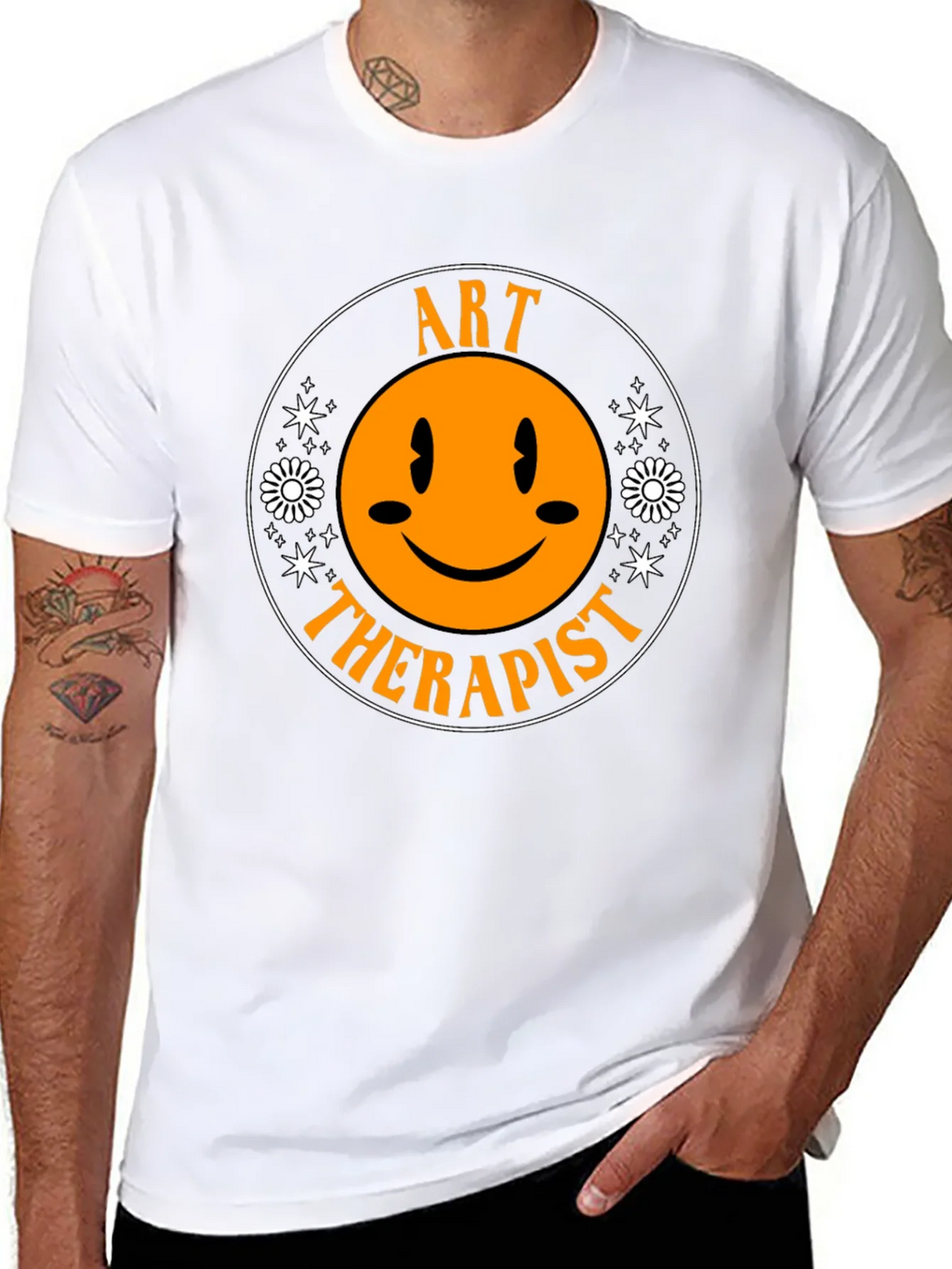 Art Therapist Smiley Face T-Shirt product image 6