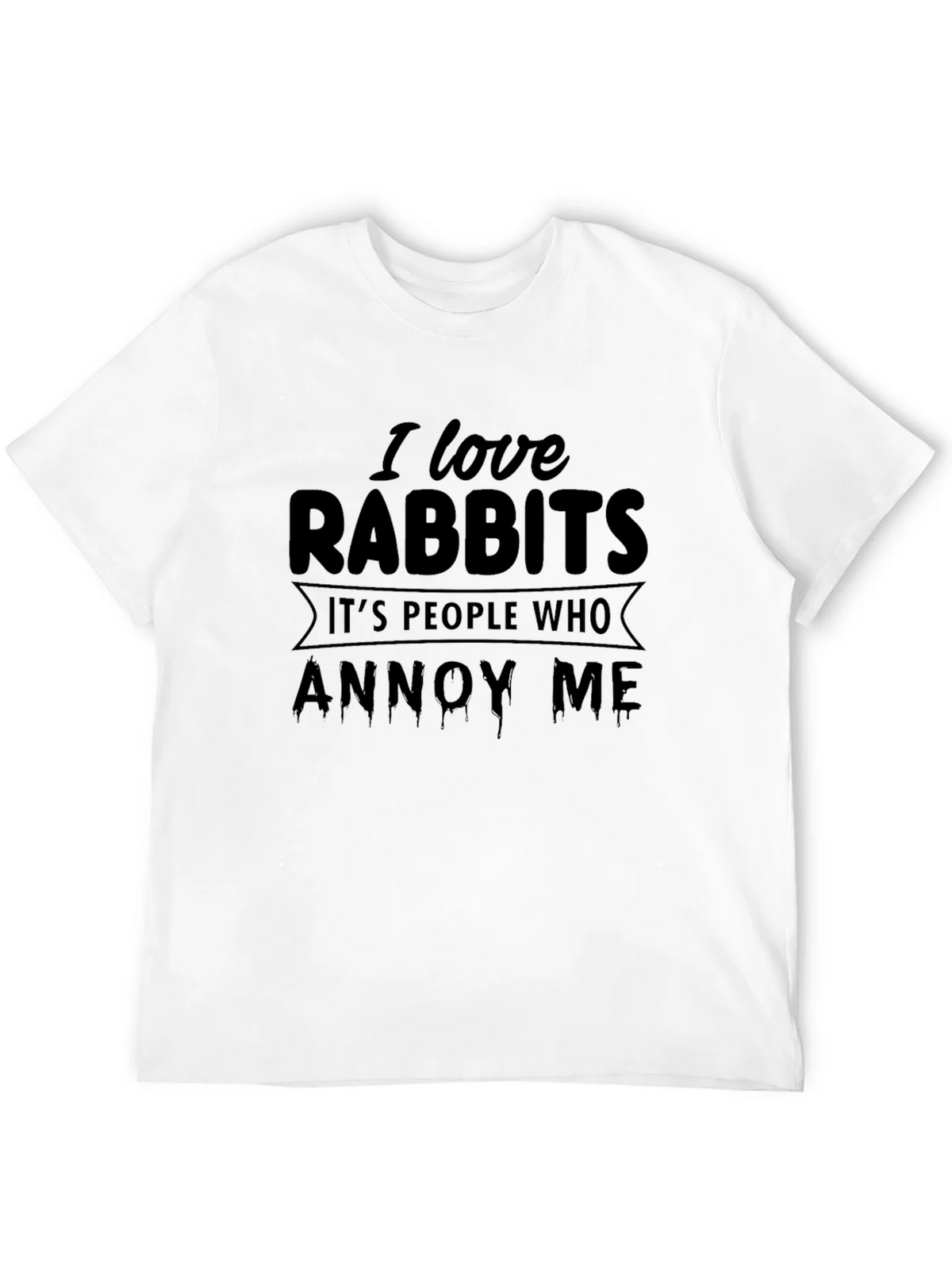I Love Rabbits Funny Graphic T-Shirt product image 9