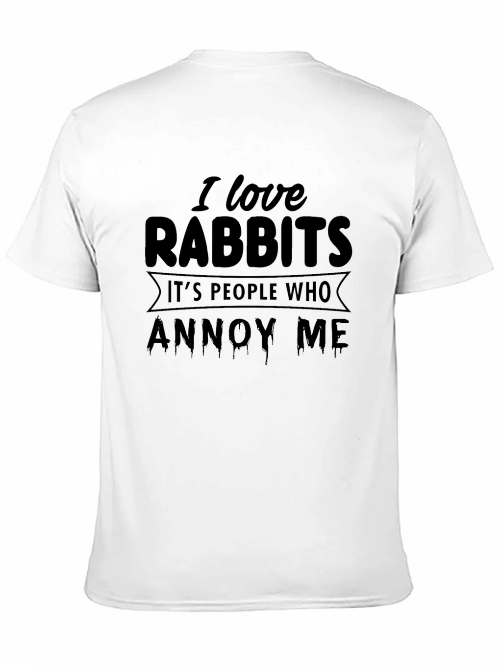 I Love Rabbits Funny Graphic T-Shirt product image 8