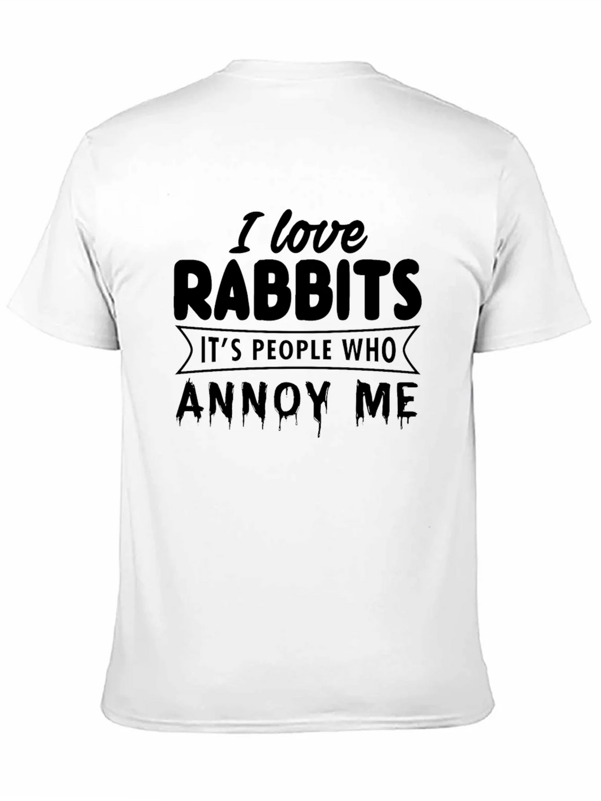 I Love Rabbits Funny Graphic T-Shirt product image 8