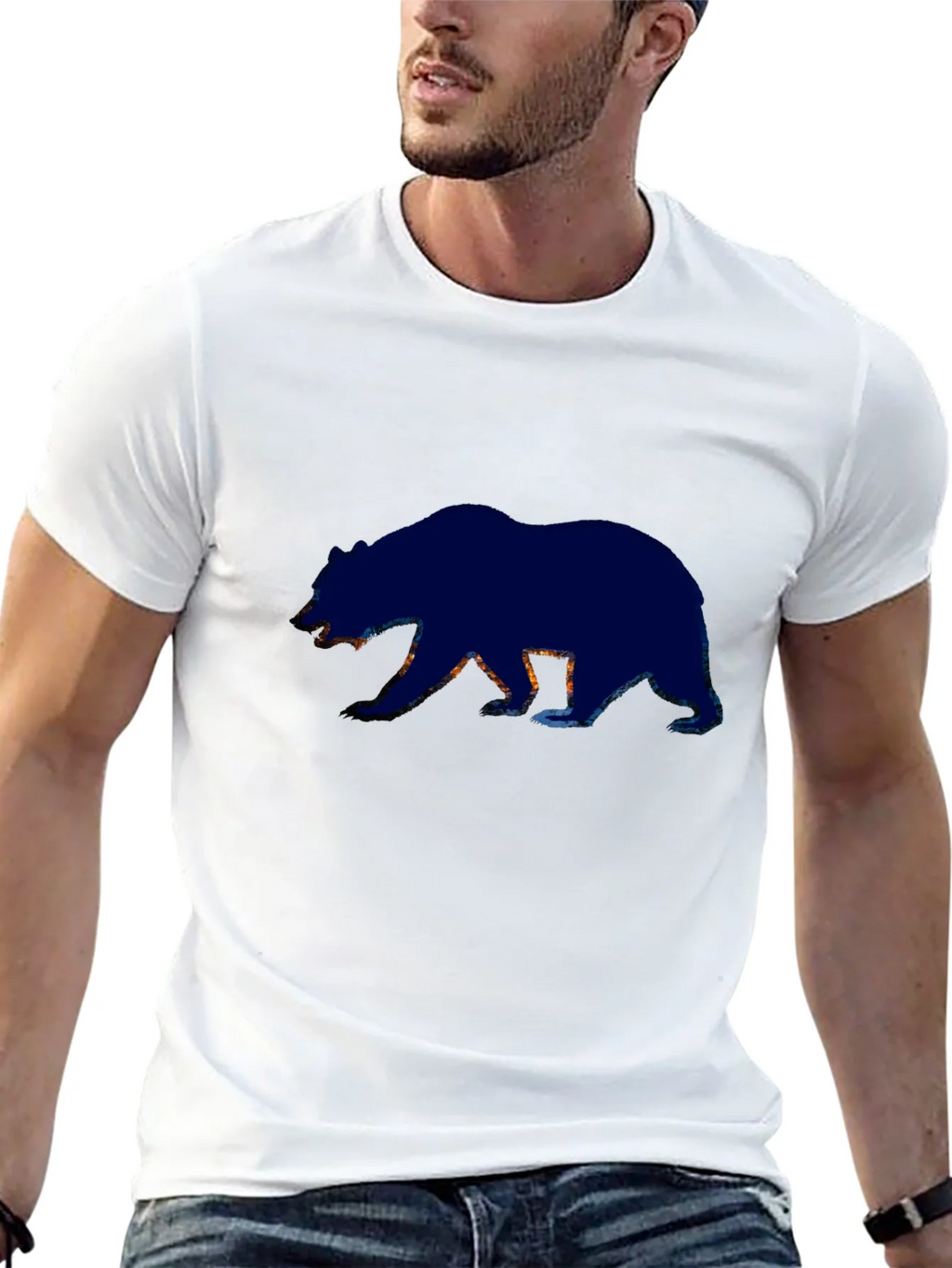 Bear Silhouette Graphic Tee - Black product image 12