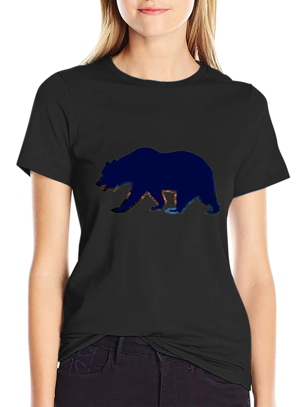 Bear Silhouette Graphic Tee - Black product image 2