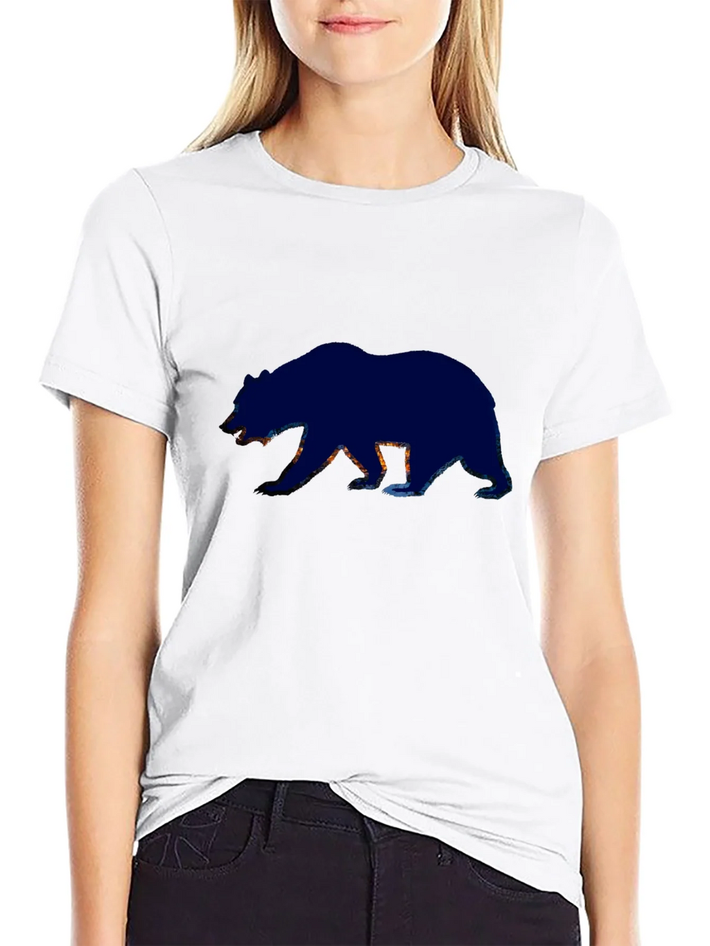 Bear Silhouette Graphic Tee - Black product image 8