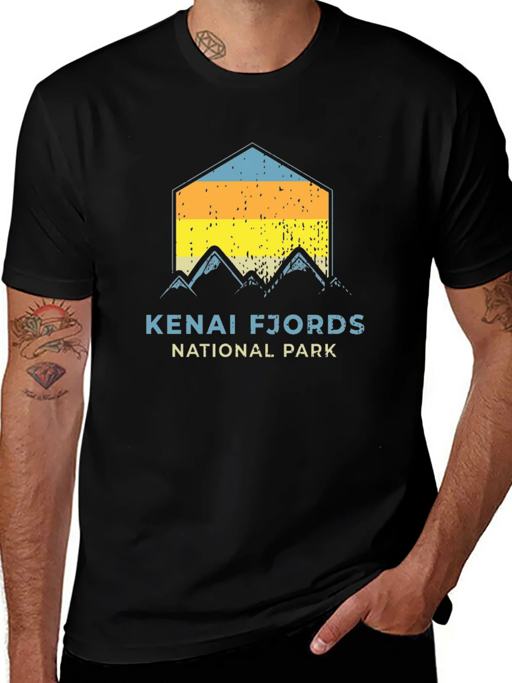 Kenai Fjords National Park Black T-Shirt product image 1