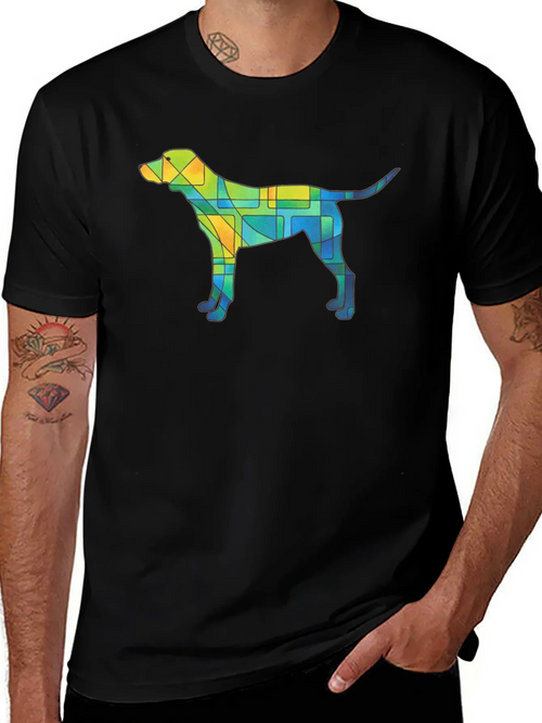 Abstract Dog T-Shirt - Unique Geometric Canine Design product image 1