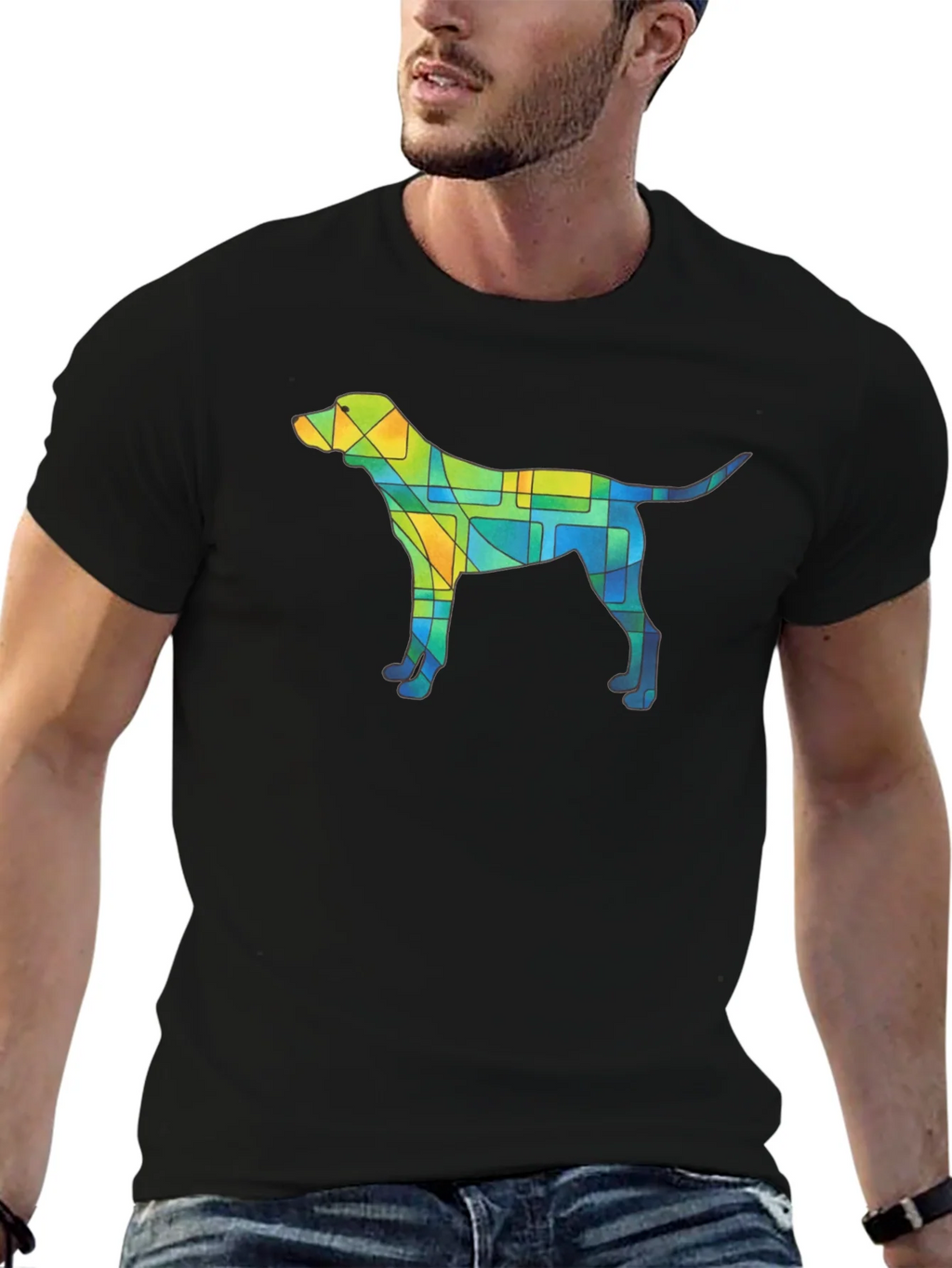 Abstract Dog T-Shirt - Unique Geometric Canine Design product image 6