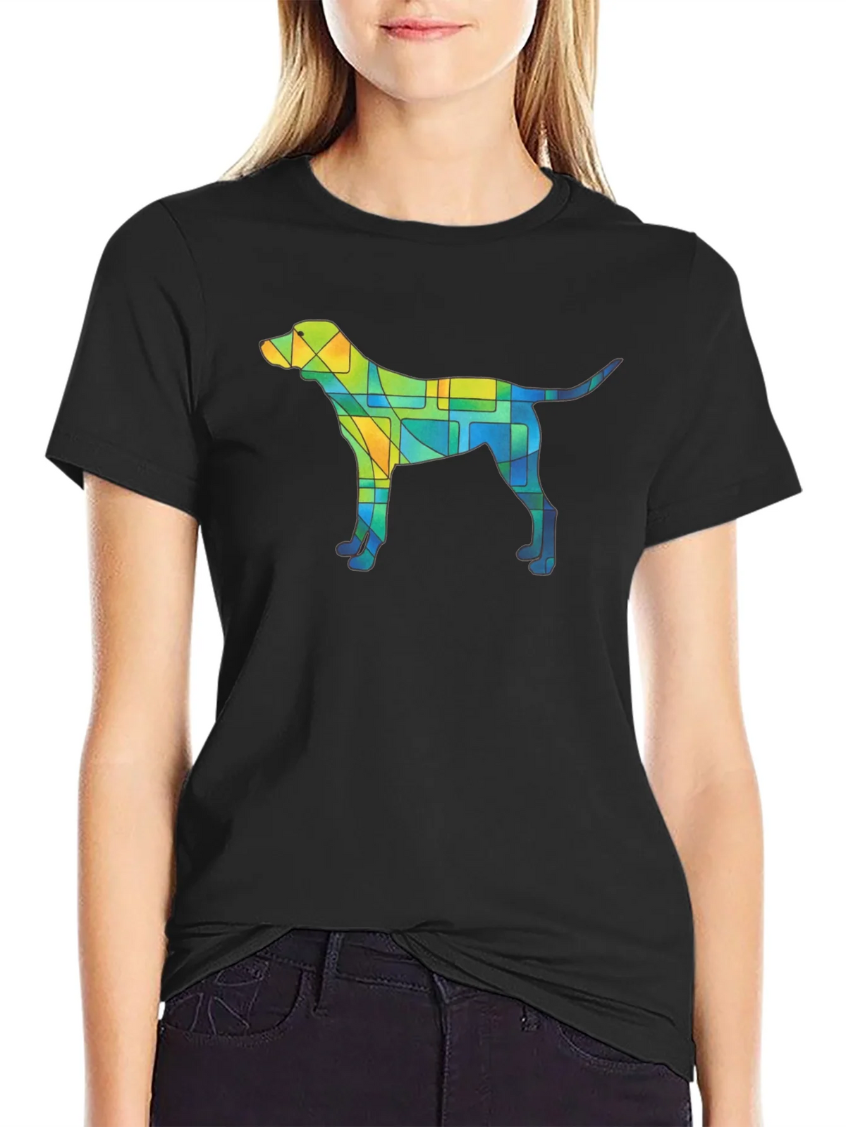 Abstract Dog T-Shirt - Unique Geometric Canine Design product image 2