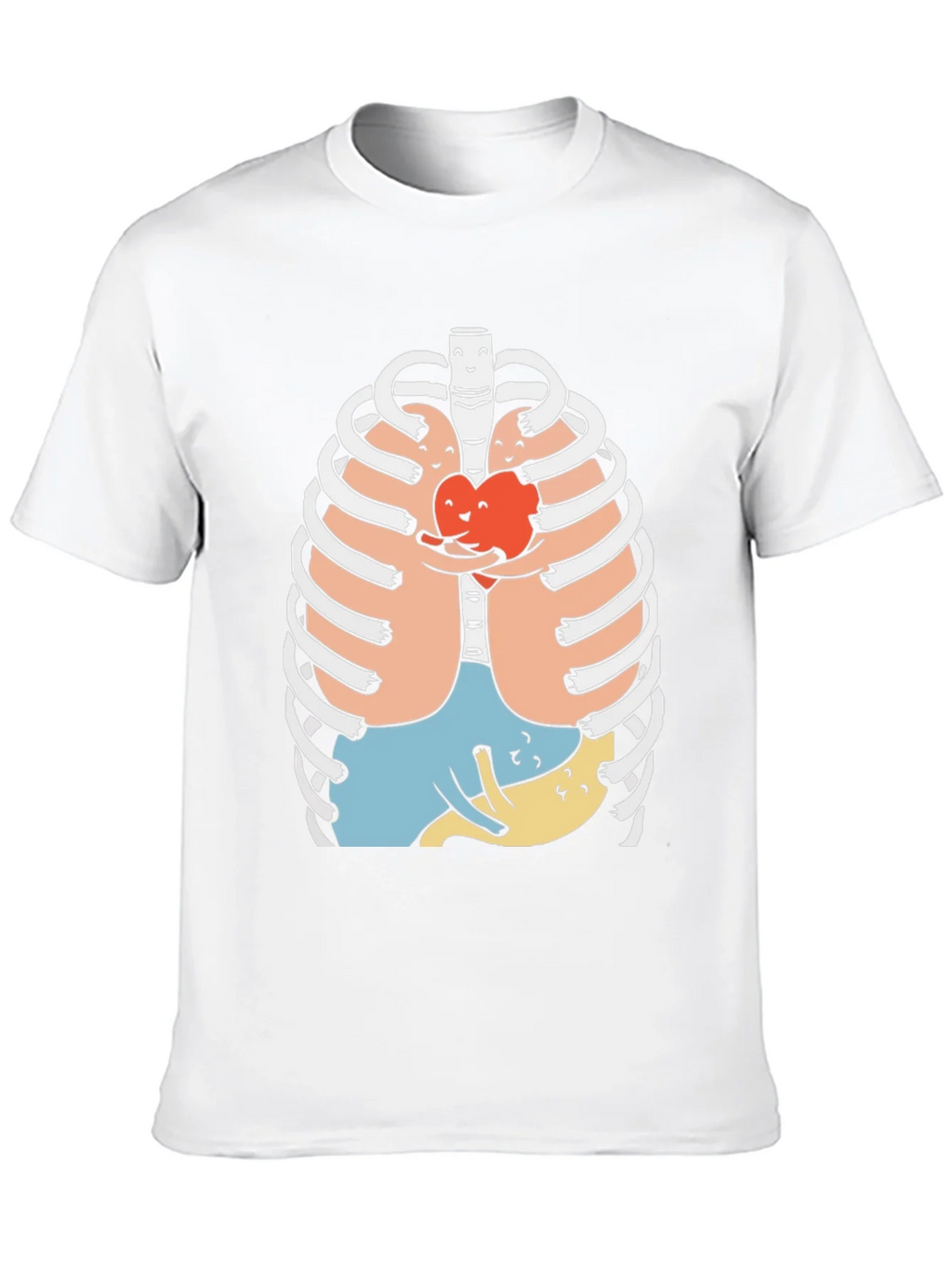 Heart Hug Rib Cage Graphic Tee - Black product image 3