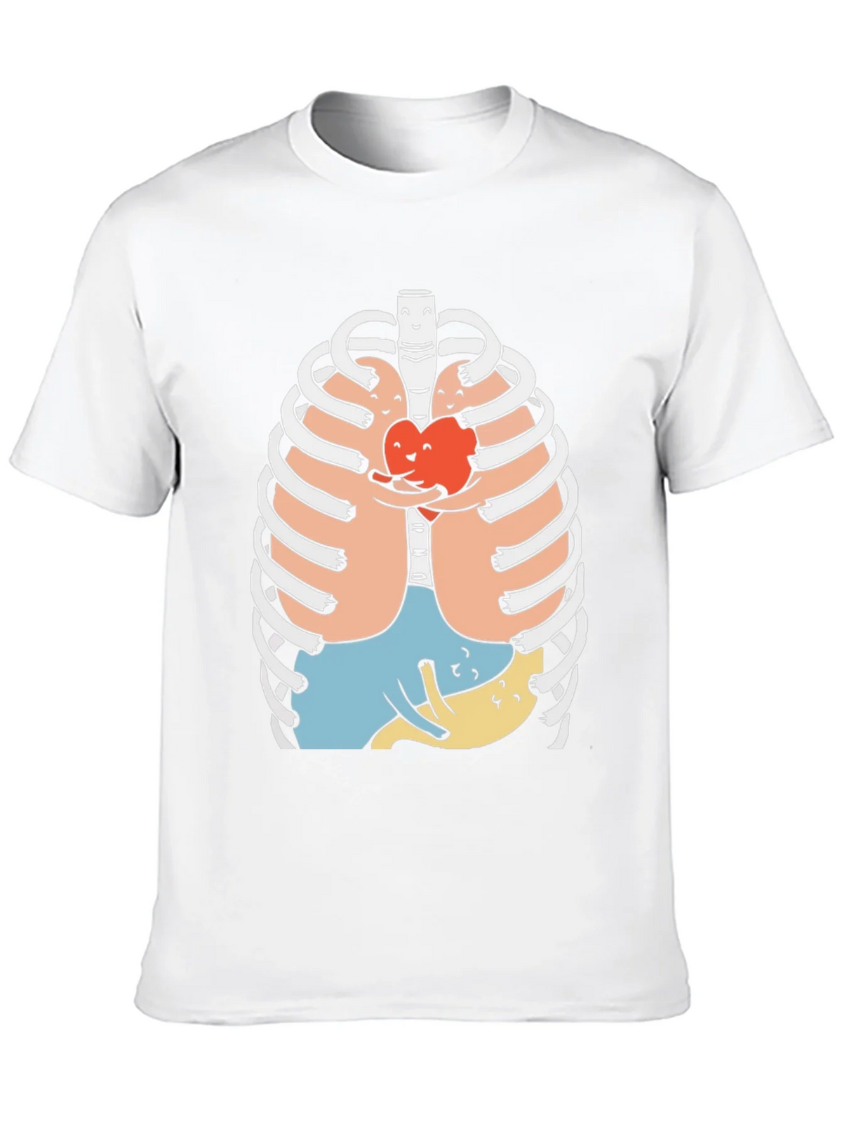 Heart Hug Rib Cage Graphic Tee - Black product image 3