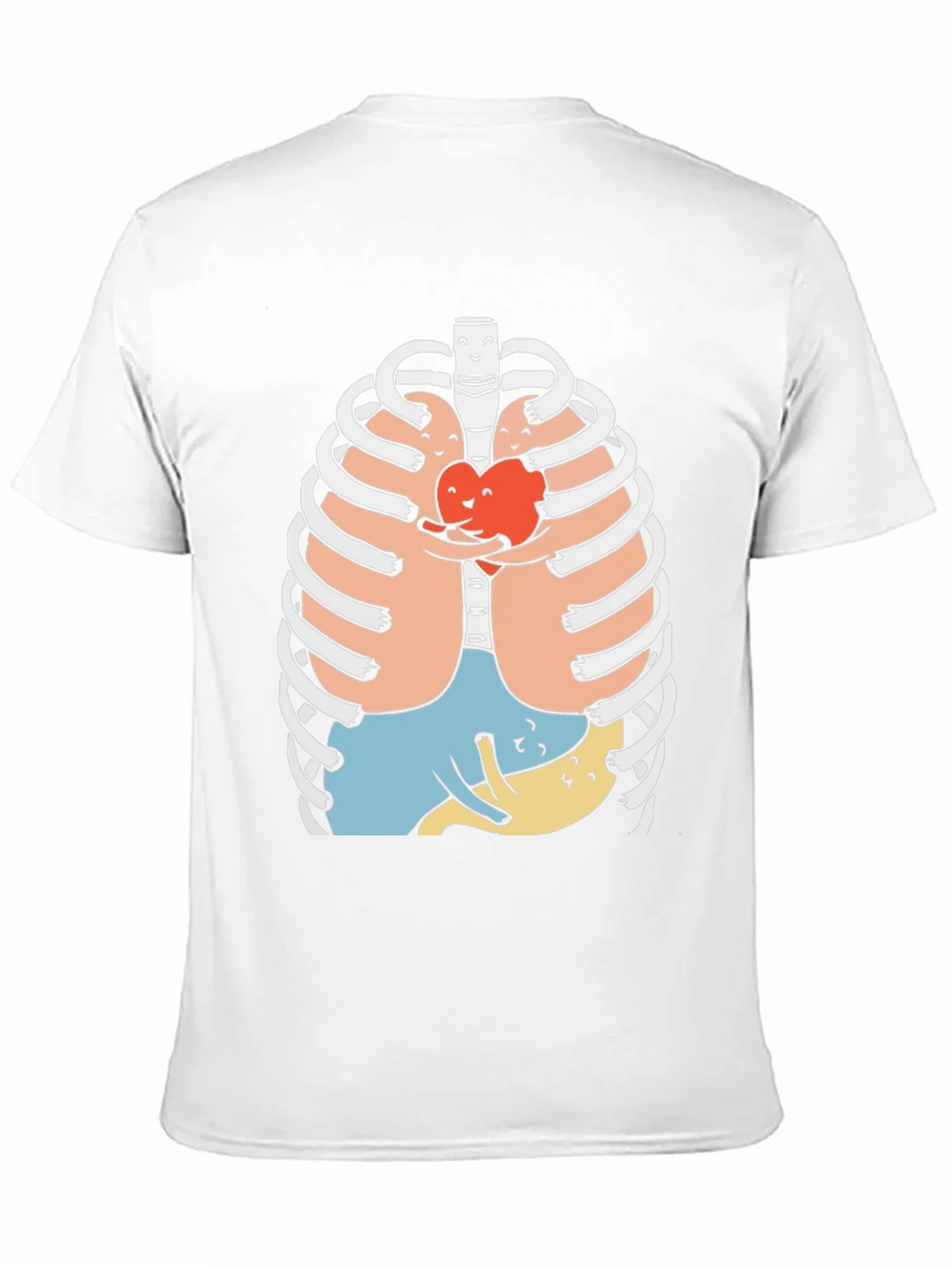 Heart Hug Rib Cage Graphic Tee - Black product image 4