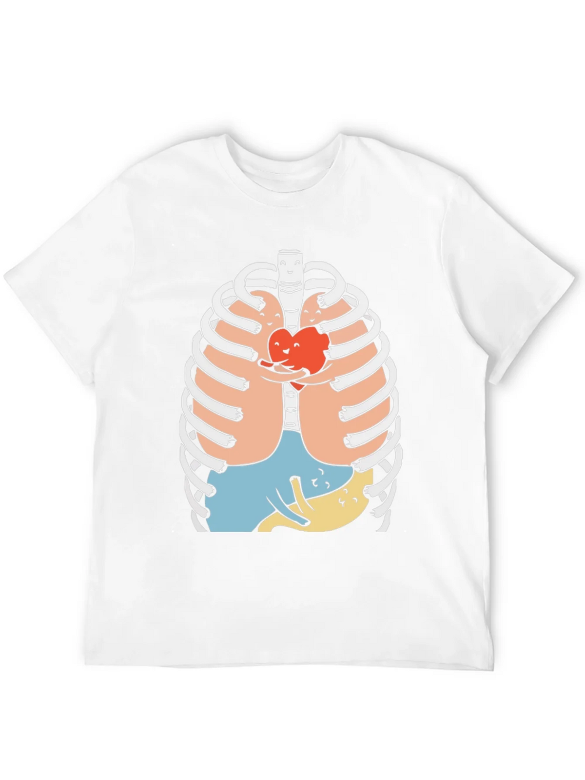Heart Hug Rib Cage Graphic Tee - Black product image 5