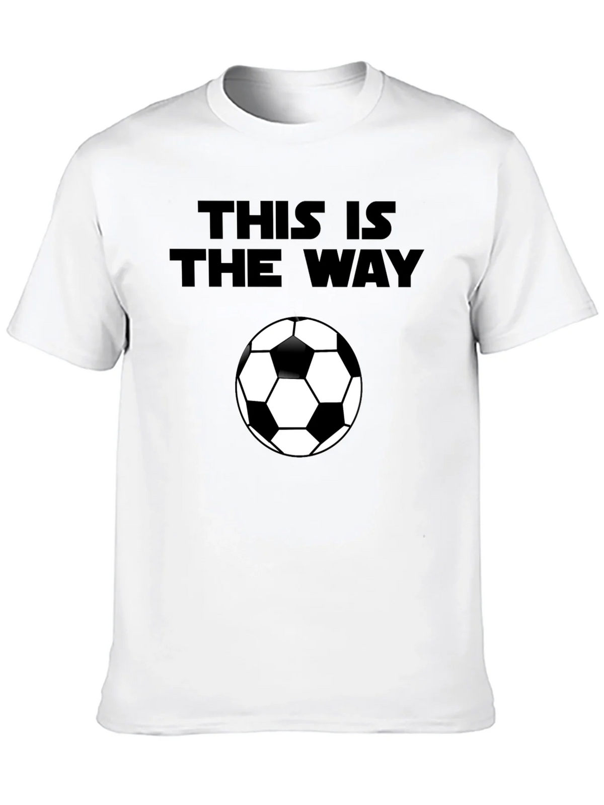 This is the Way Soccer Ball Black T-Shirt product image 9