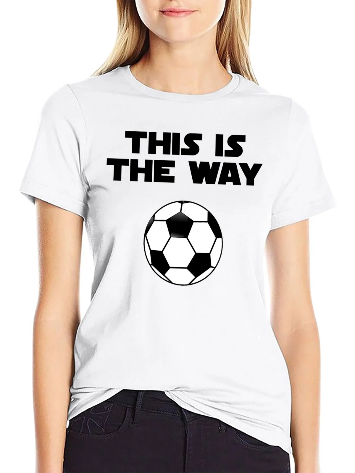 This is the Way Soccer Ball Black T-Shirt product image 8