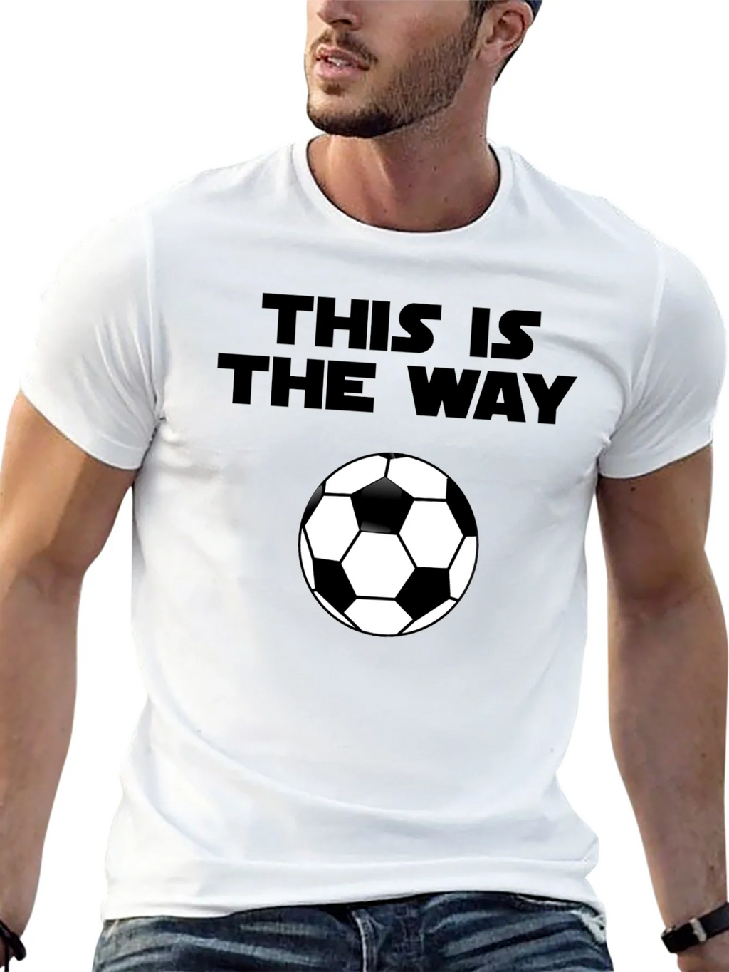 This is the Way Soccer Ball Black T-Shirt product image 12