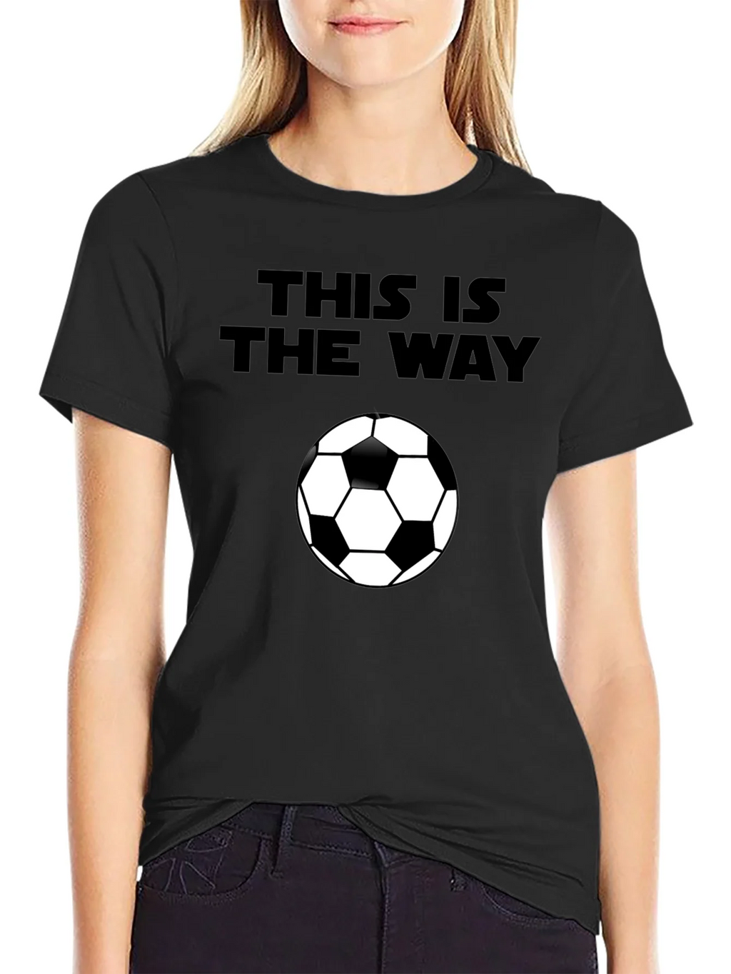 This is the Way Soccer Ball Black T-Shirt product image 2