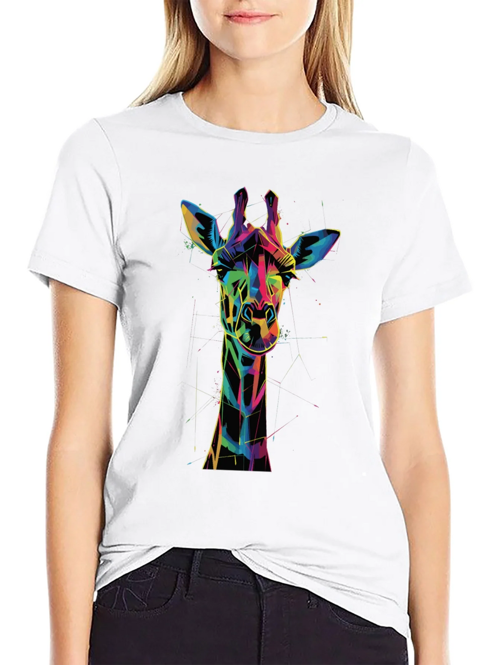 Geometric Giraffe Graphic Tee product image 8