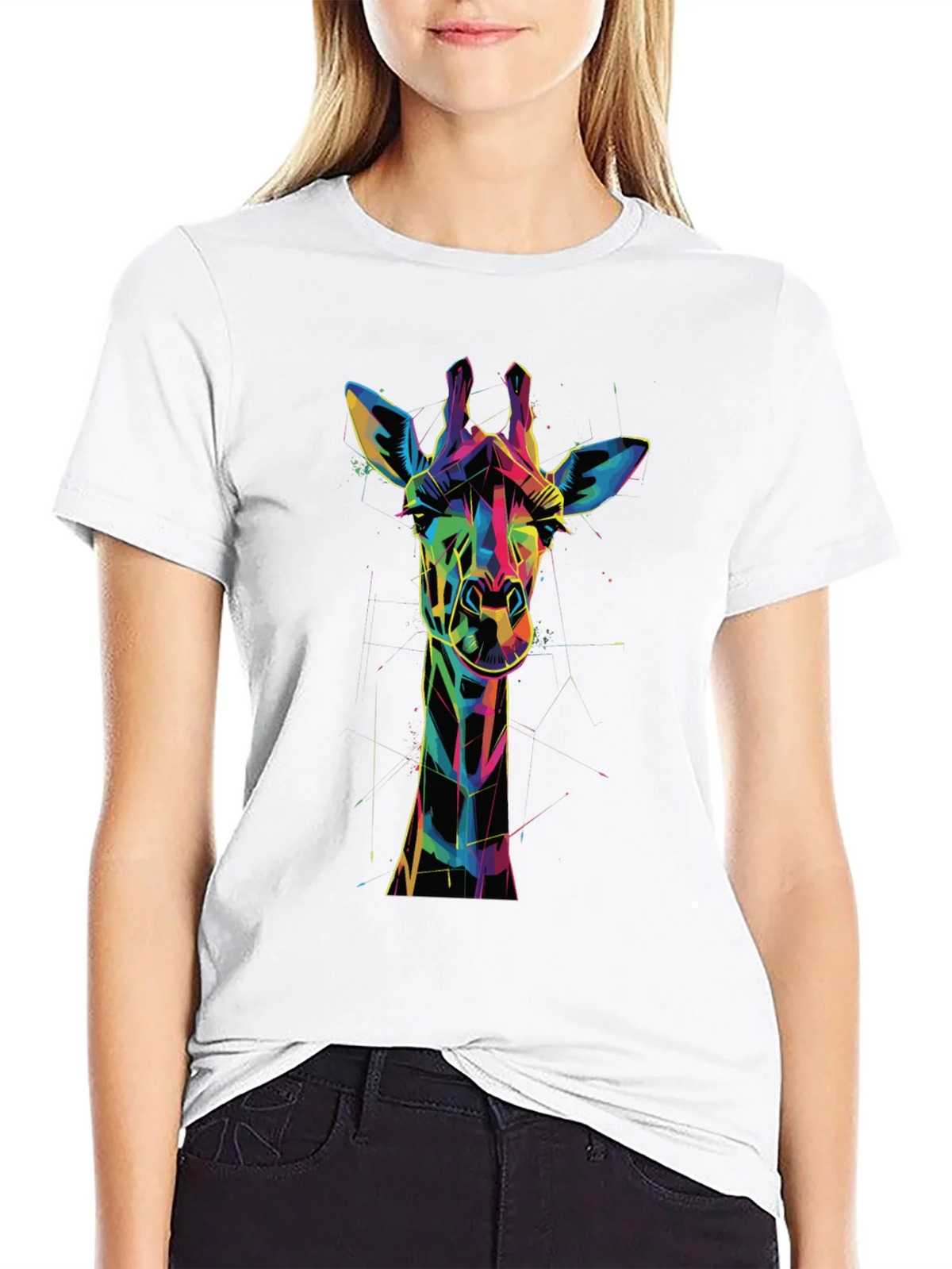 Geometric Giraffe Graphic Tee product image 8