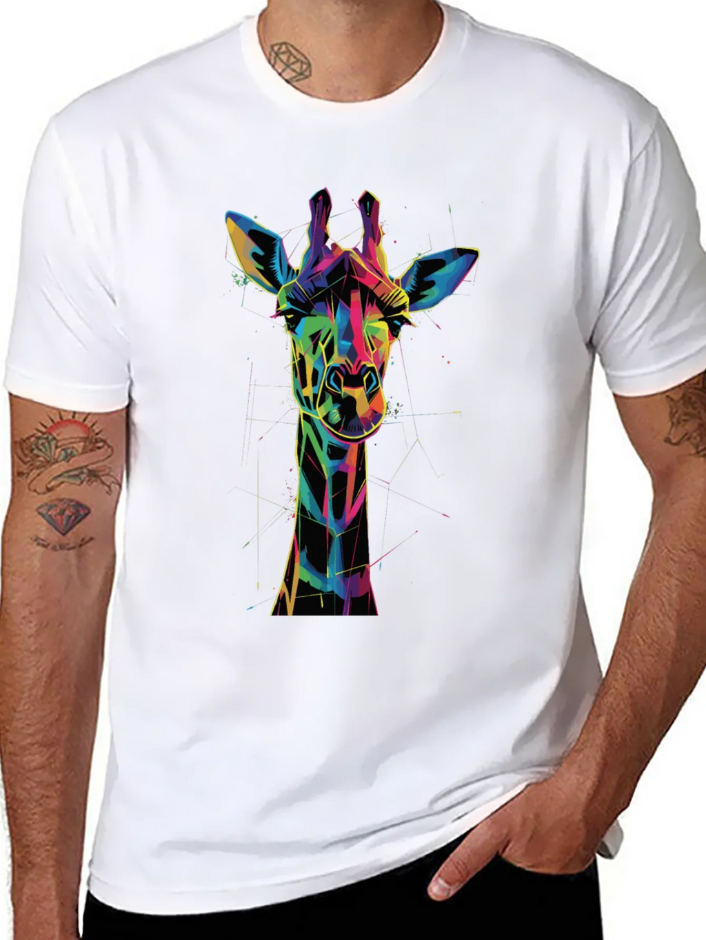 Geometric Giraffe Graphic Tee product image 7