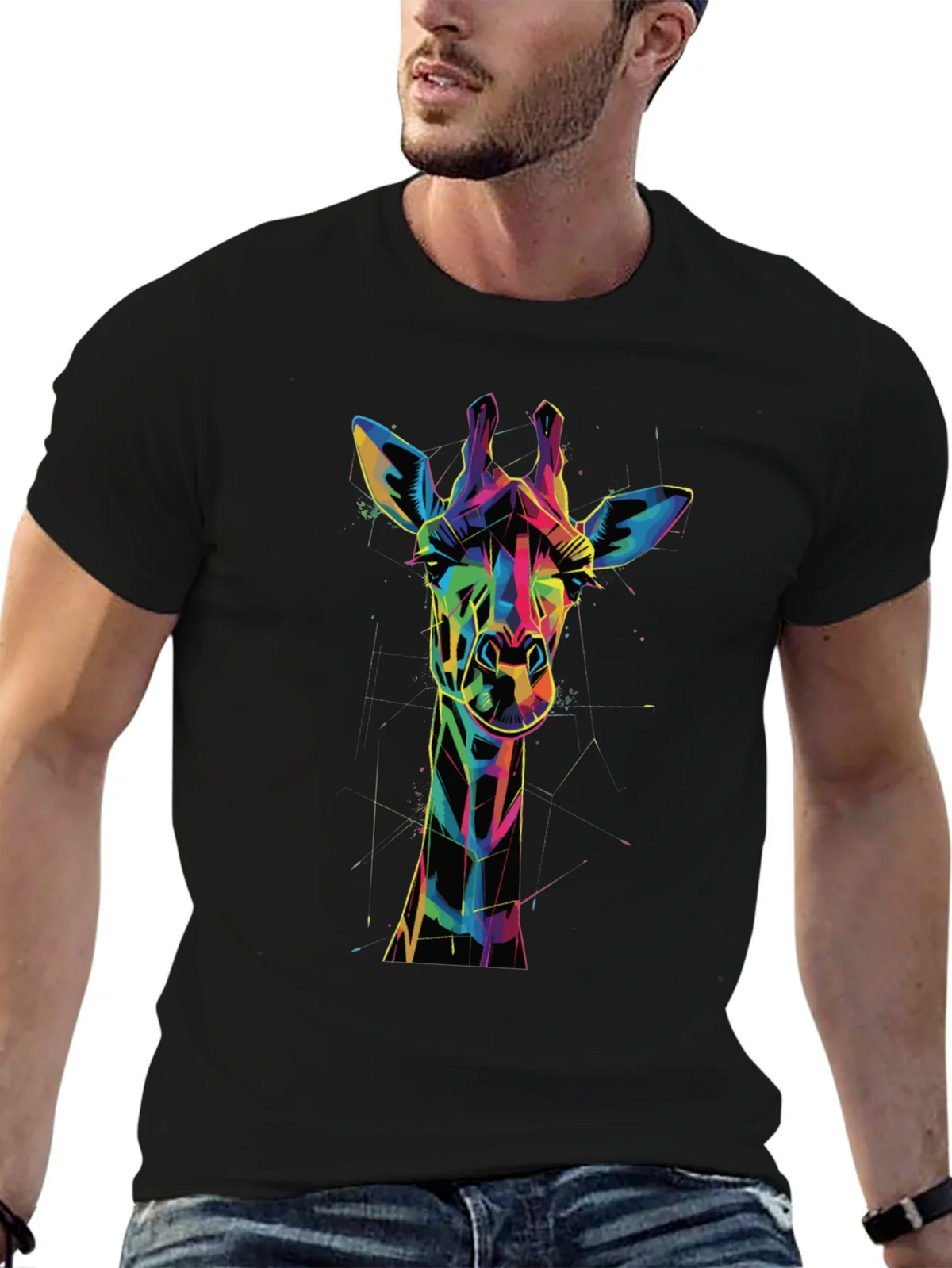 Geometric Giraffe Graphic Tee product image 6