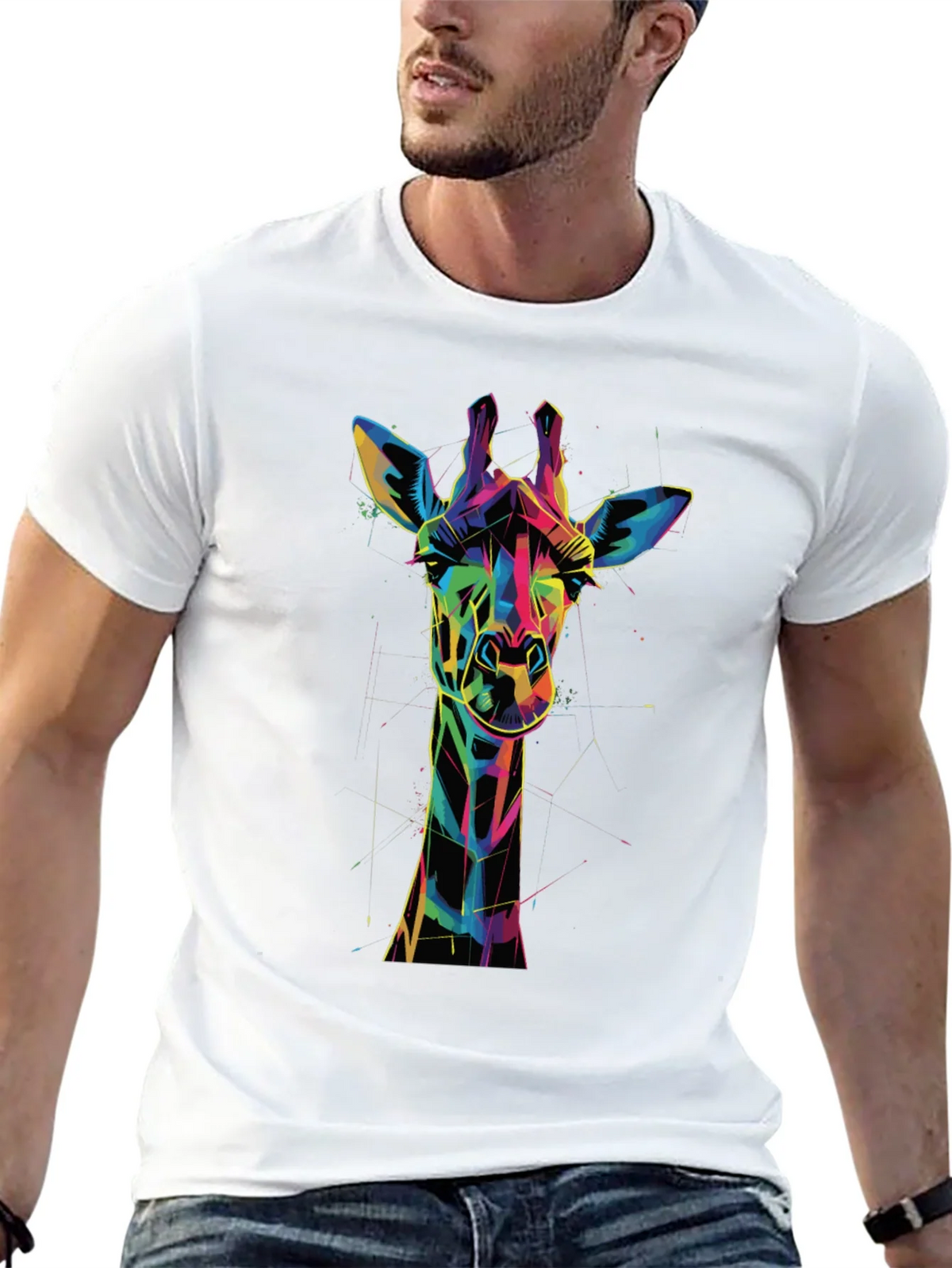 Geometric Giraffe Graphic Tee product image 12