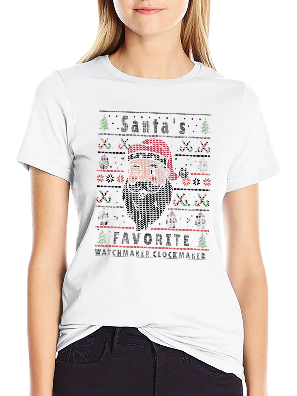 Santas Favorite Watchmaker Clockmaker T-Shirt product image 1