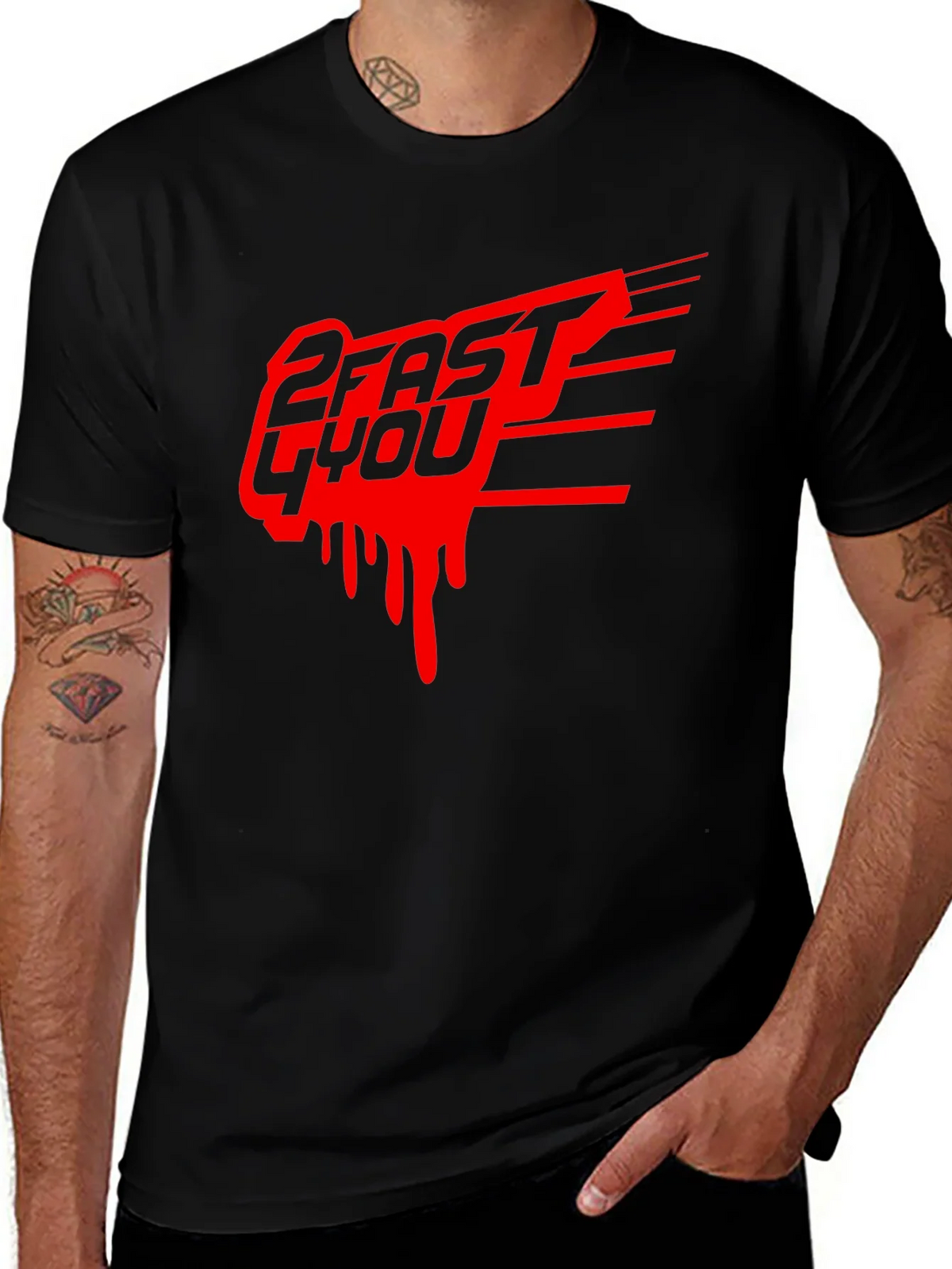 2 Fast 4 You Graphic Tee - Black product image 1