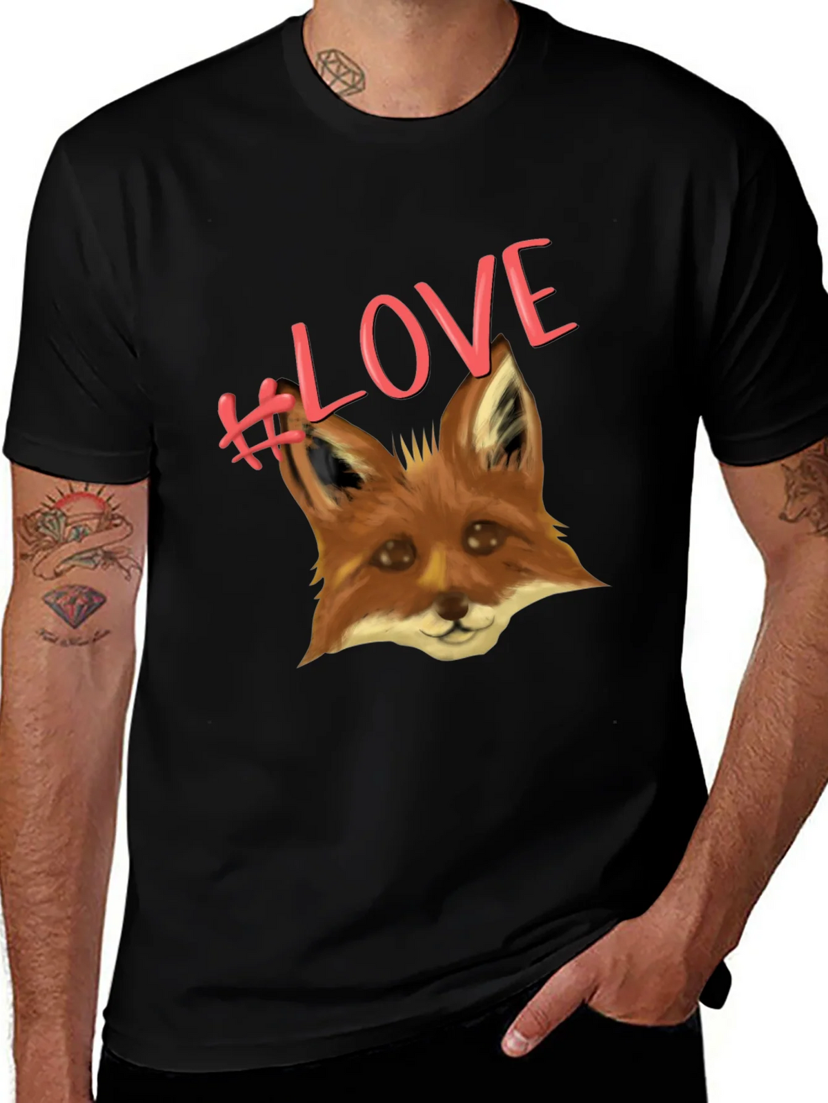 Fox Love T-Shirt - Cute Animal Graphic Tee product image 1
