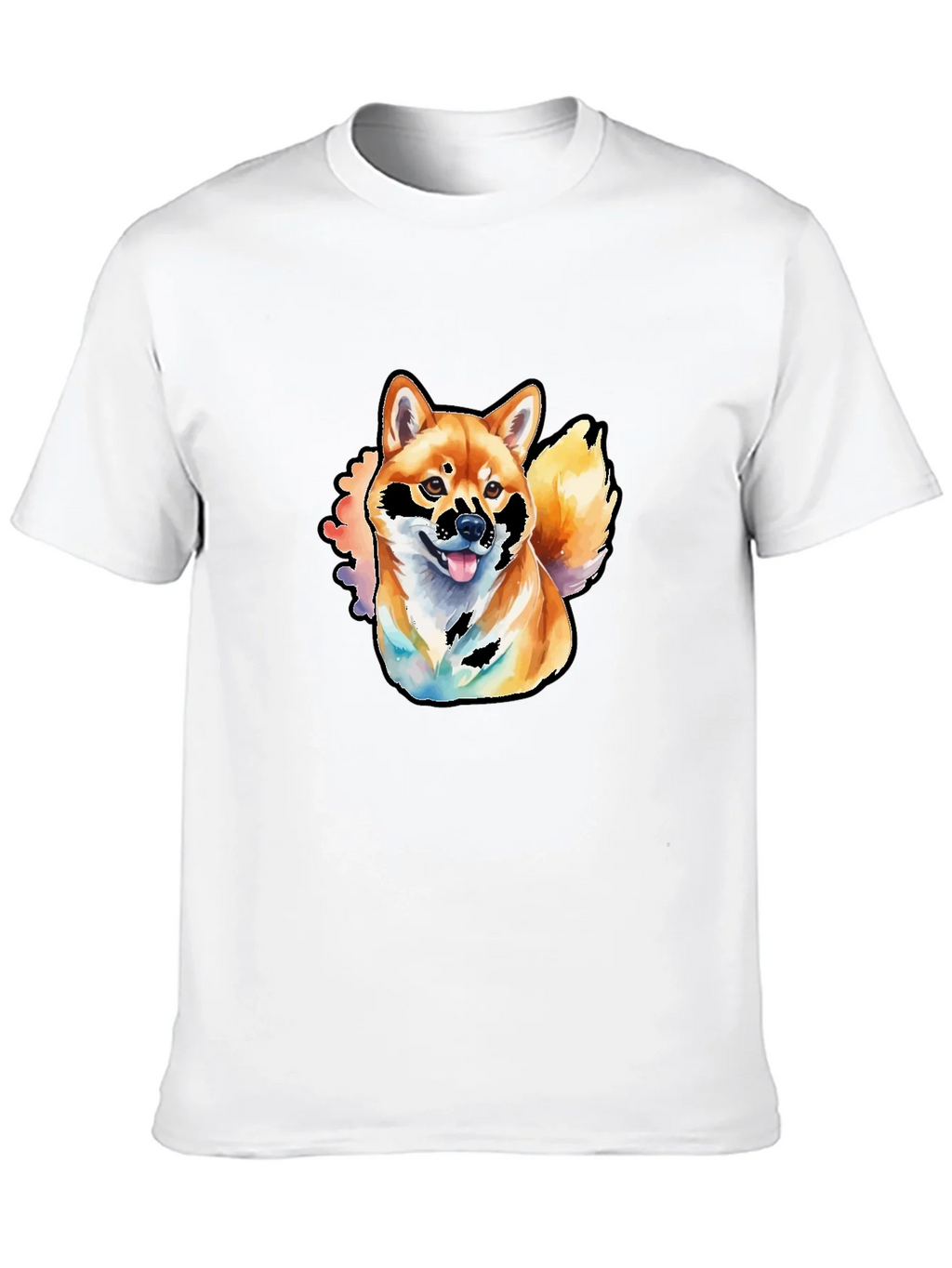Shiba Inu Watercolor Graphic T-Shirt product image 8
