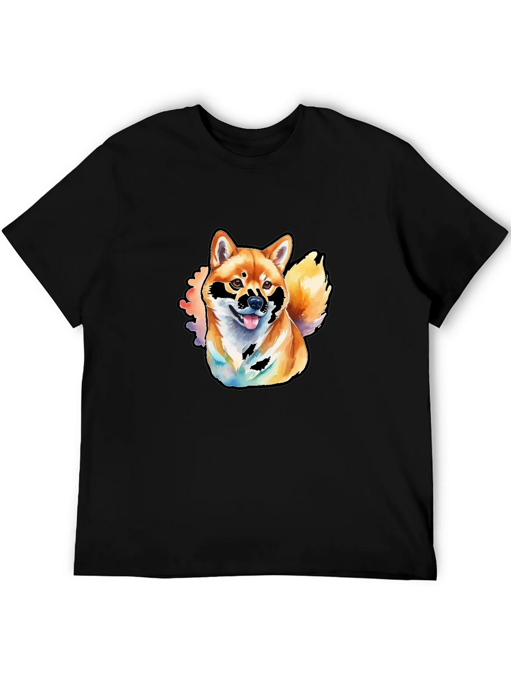 Shiba Inu Watercolor Graphic T-Shirt product image 4