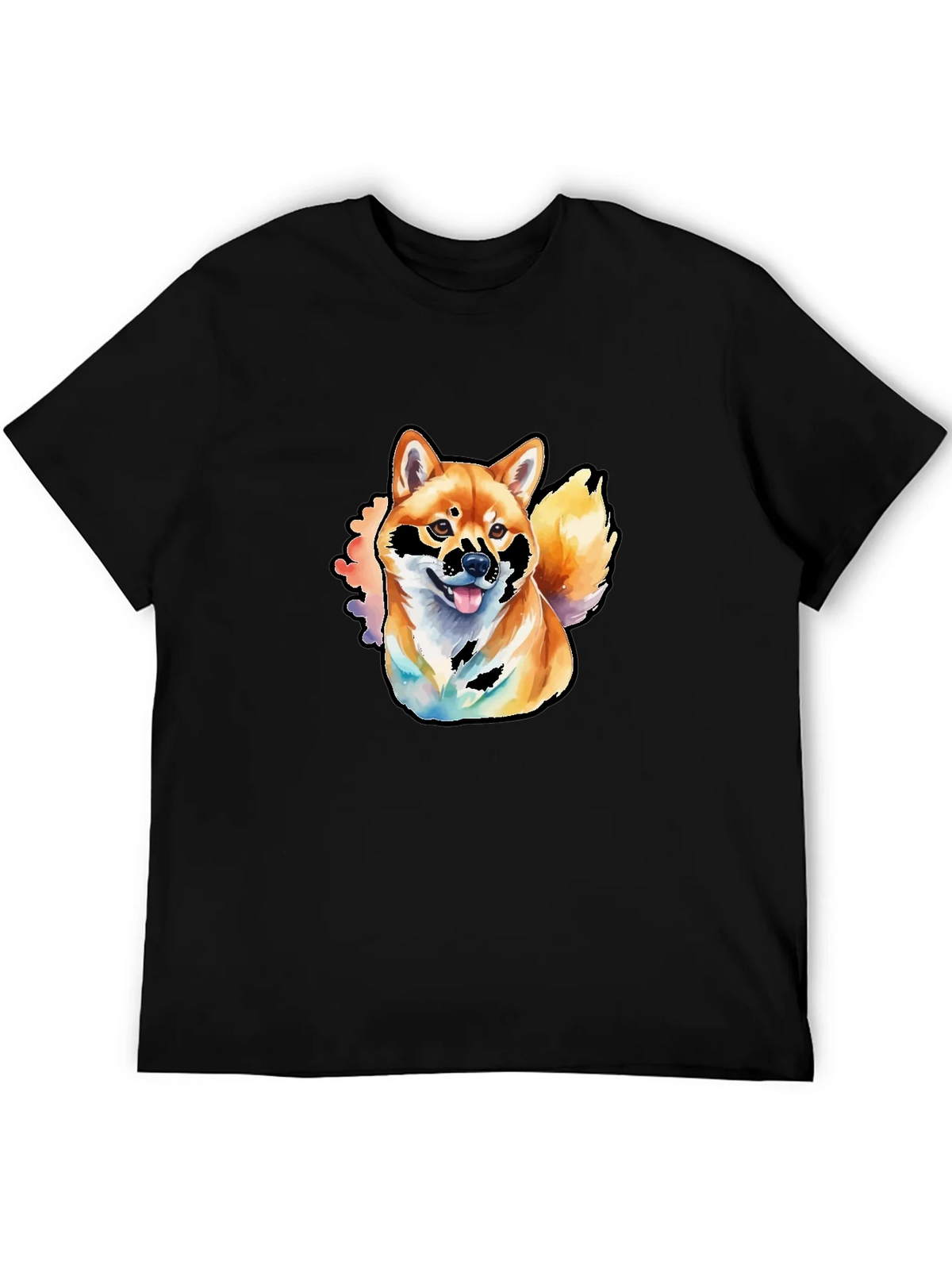 Shiba Inu Watercolor Graphic T-Shirt product image 4