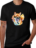 Shiba Inu Watercolor Graphic T-Shirt product image 1