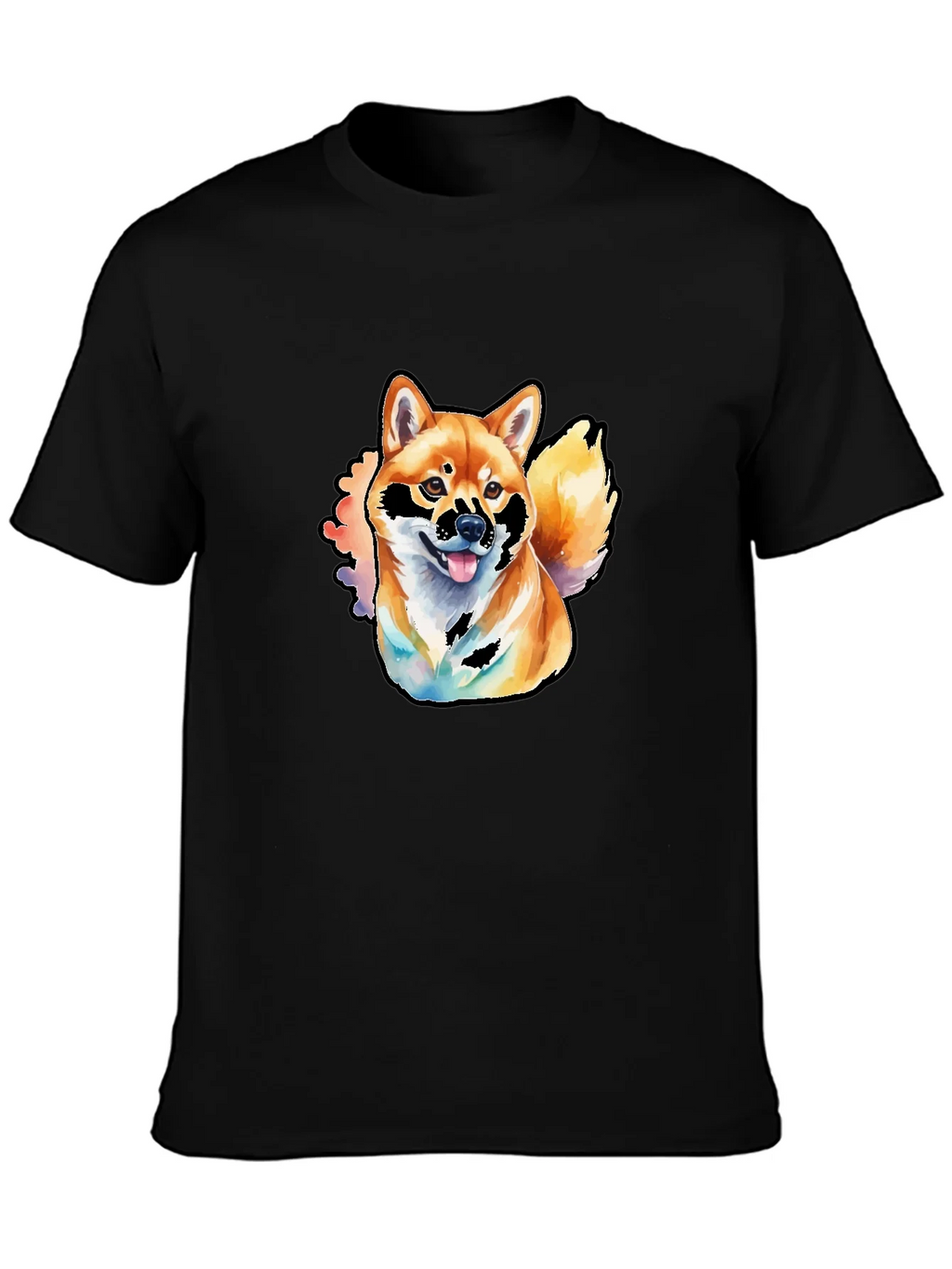 Shiba Inu Watercolor Graphic T-Shirt product image 2