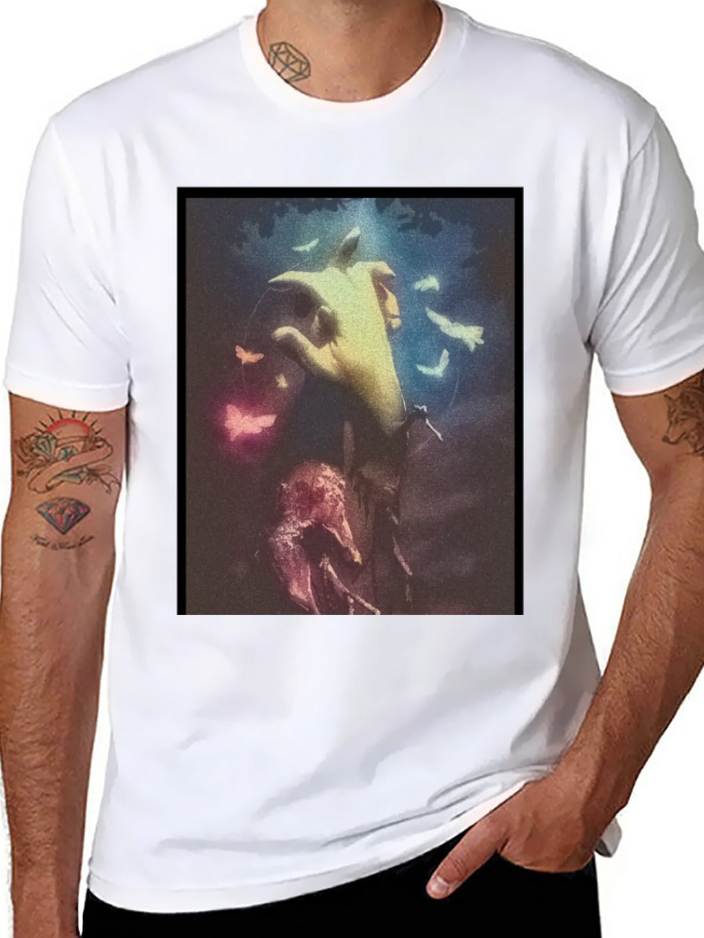 Artistic Hand Graphic Black T-Shirt product image 7