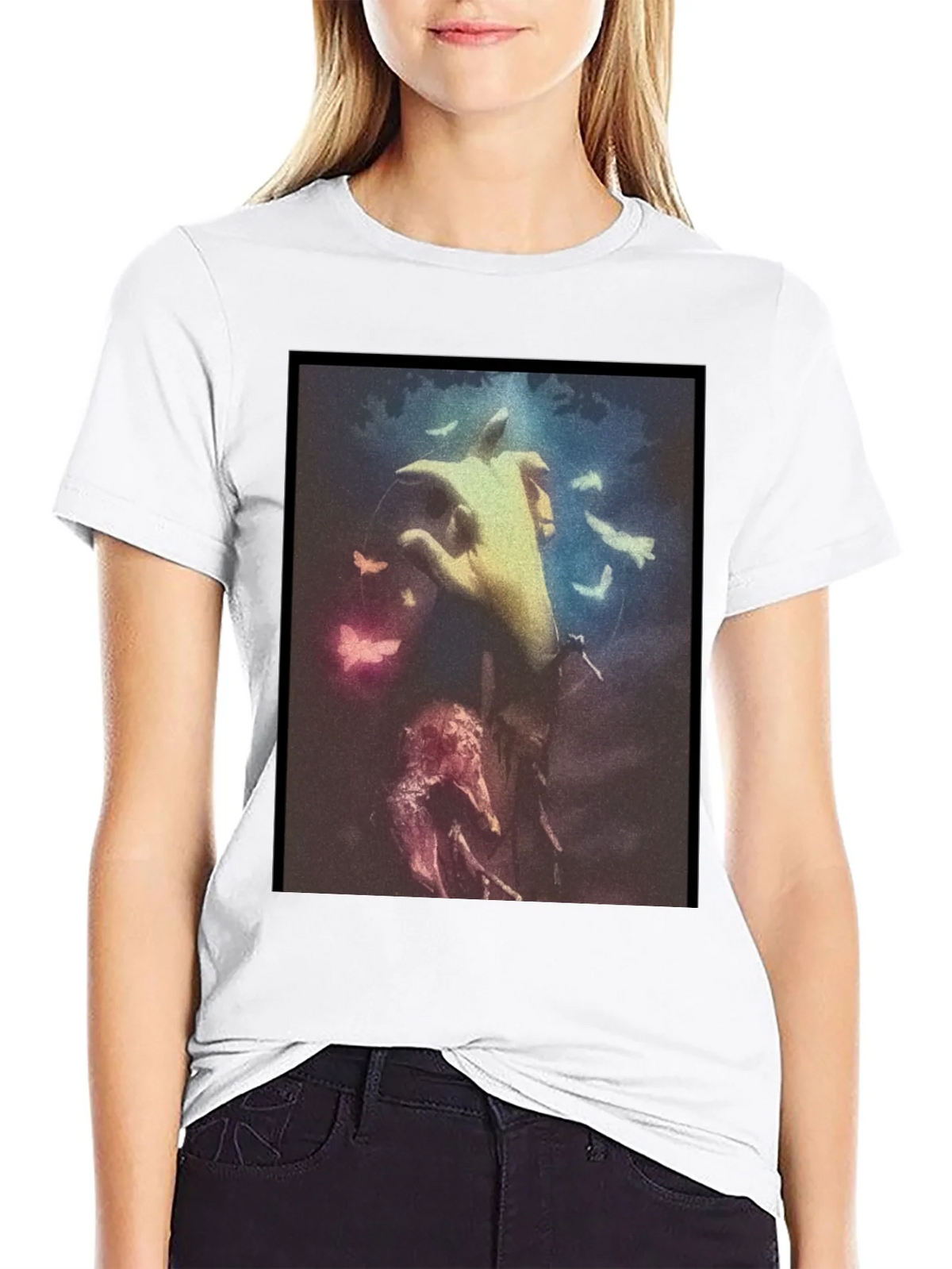 Artistic Hand Graphic Black T-Shirt product image 8