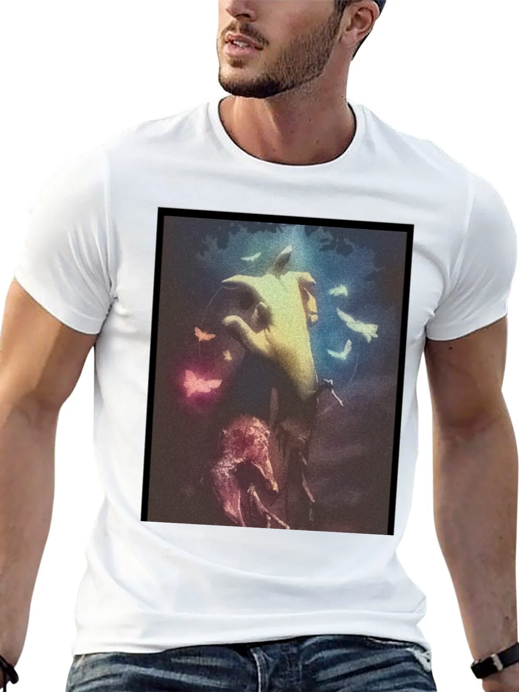 Artistic Hand Graphic Black T-Shirt product image 12