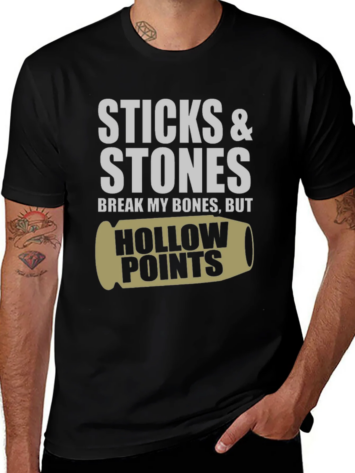 Sticks & Stones Hollow Points Graphic Tee product image 1