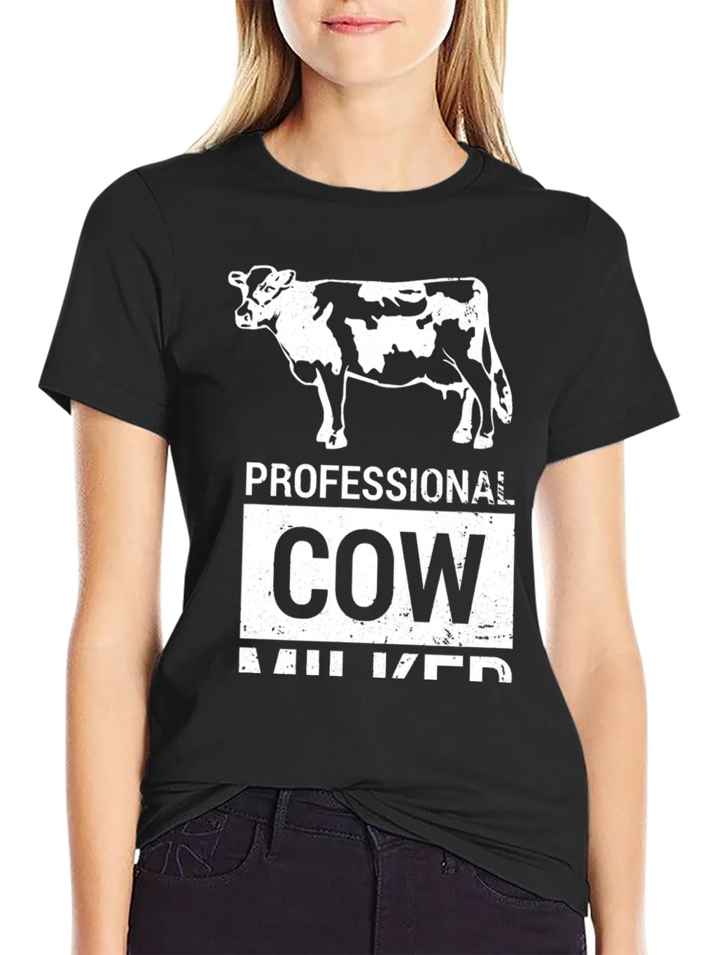Professional Cow Milker Graphic T-Shirt product image 2