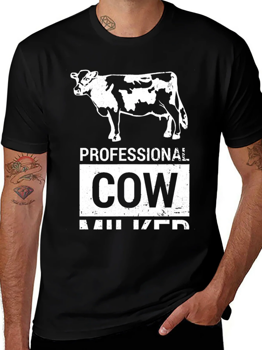 Professional Cow Milker Graphic T-Shirt product image 1