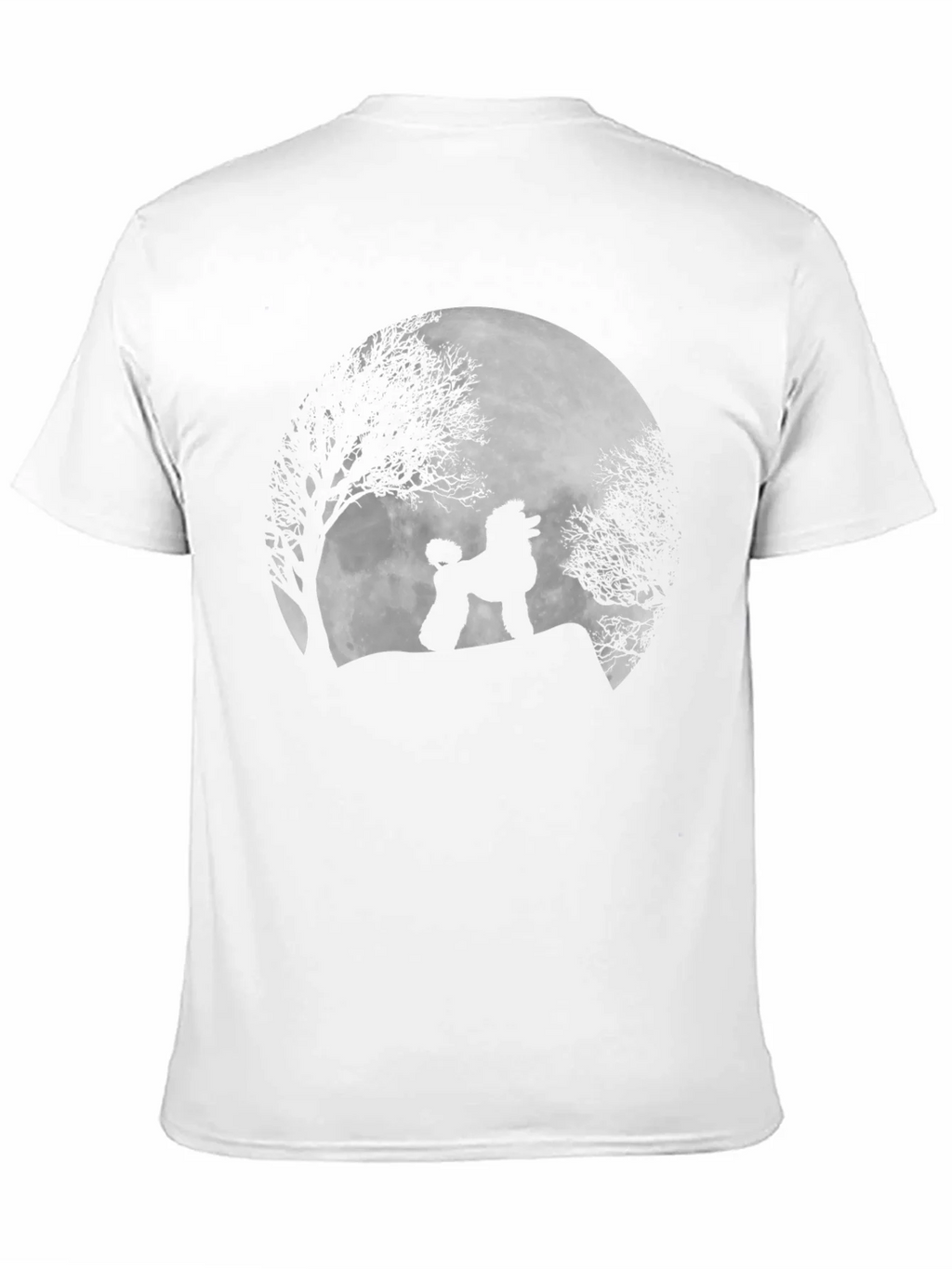 Poodle Moon Silhouette Black T-Shirt product image 10