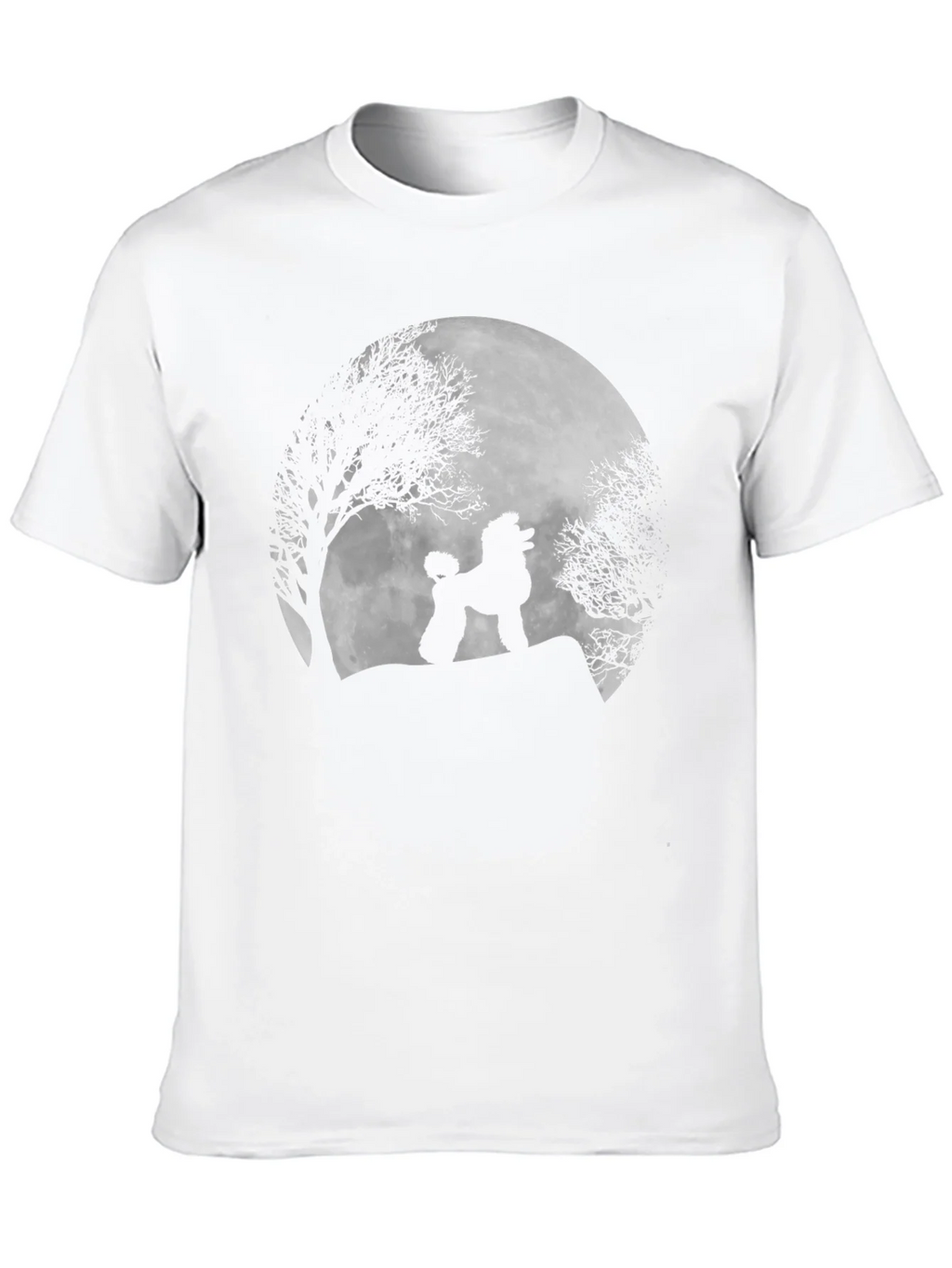 Poodle Moon Silhouette Black T-Shirt product image 9