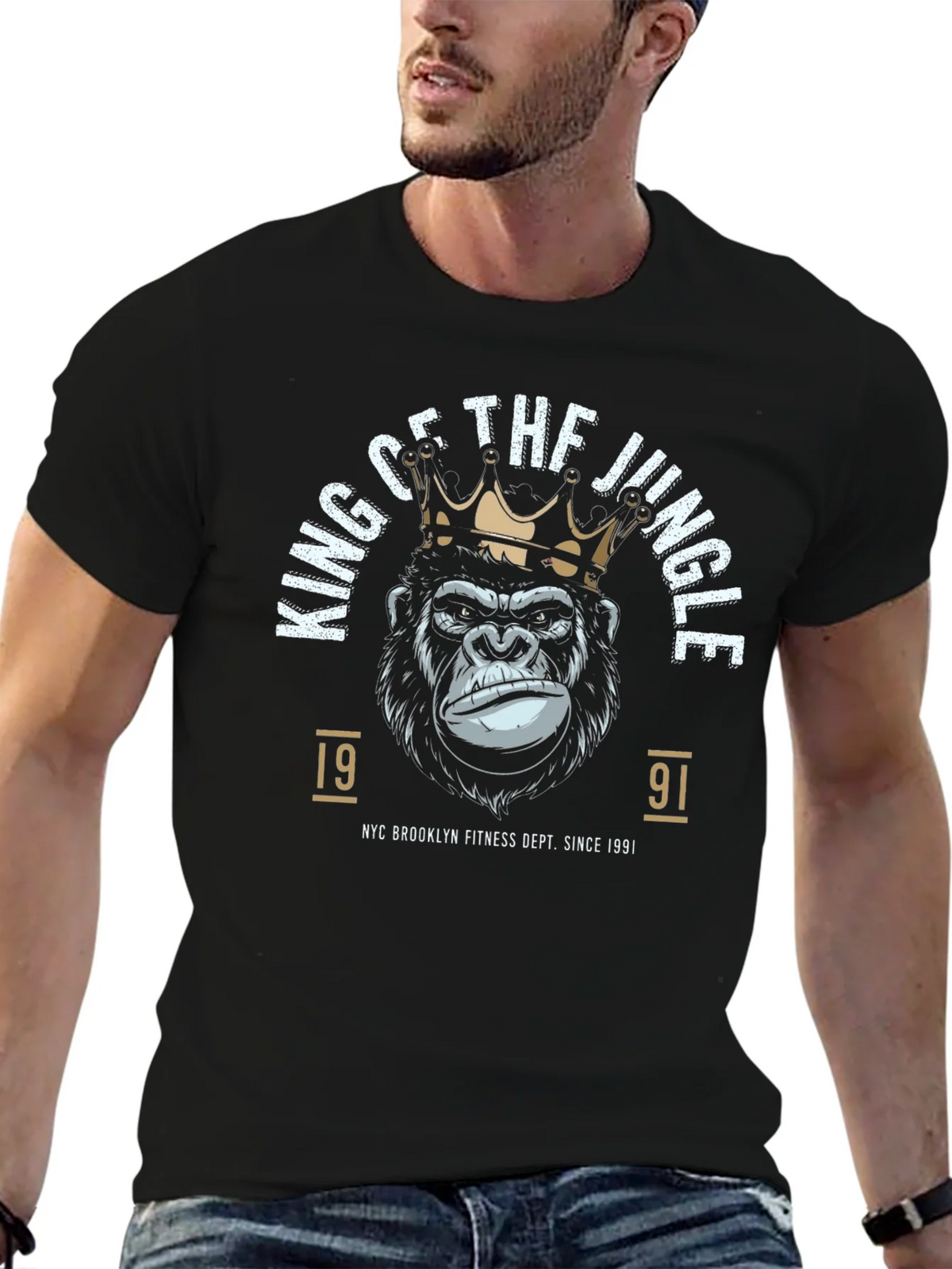 King of the Jungle Gorilla Graphic Tee product image 6