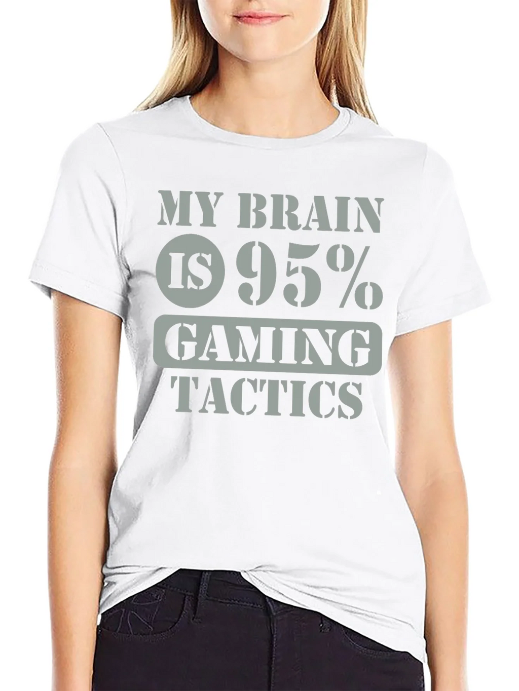 Gaming Tactics T-Shirt - My Brain is 95% product image 8