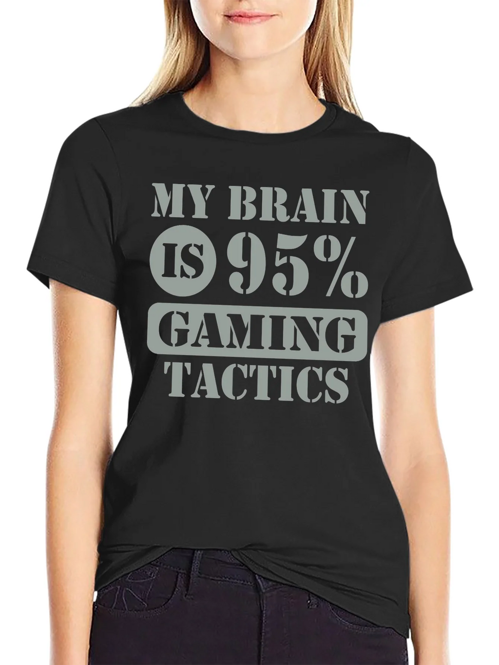 Gaming Tactics T-Shirt - My Brain is 95% product image 2