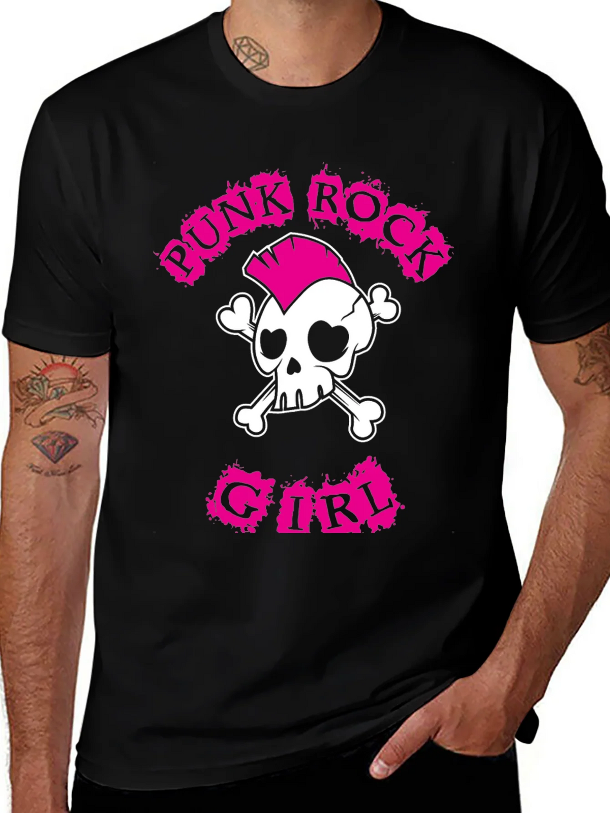 Punk Rock Girl T-Shirt: Skull & Crossbones Tee product image 1