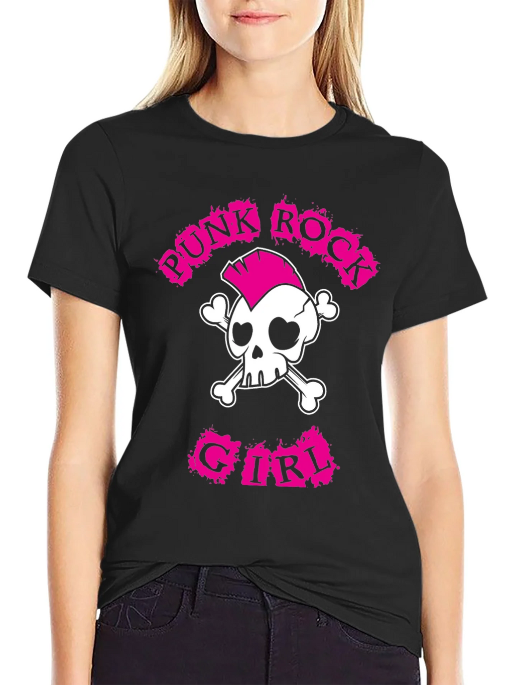 Punk Rock Girl T-Shirt: Skull & Crossbones Tee product image 2